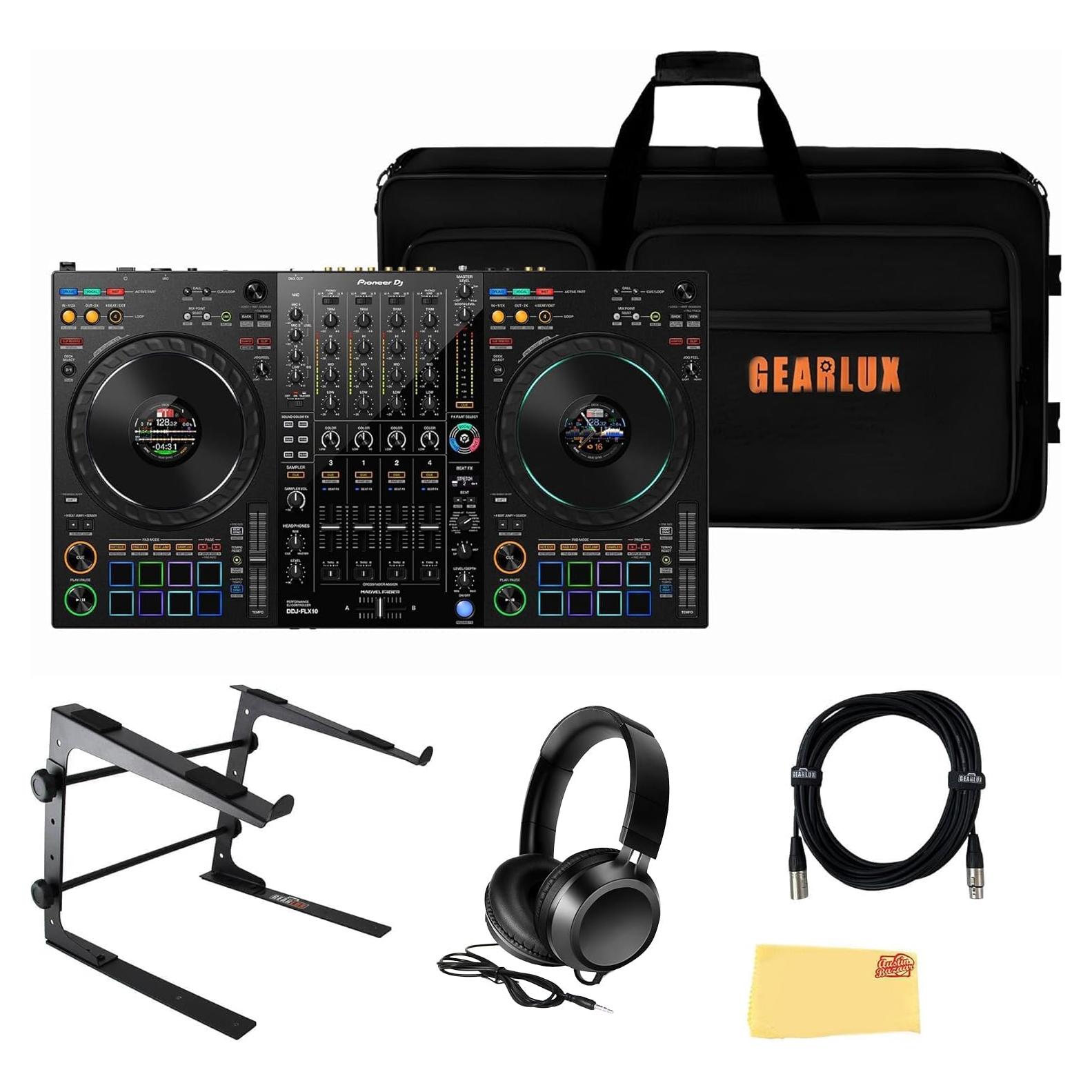 Controlador DJ Pioneer DDJ-FLX10 4 Canales con Estuche y Accesorios