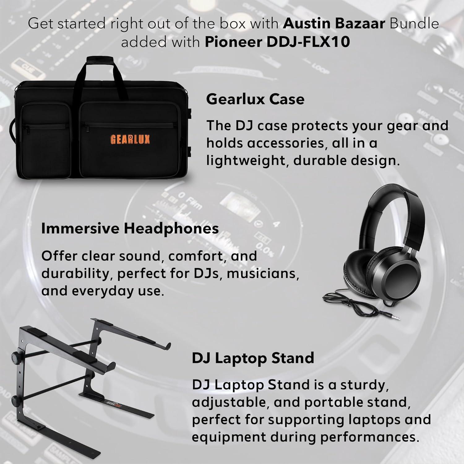 Controlador DJ Pioneer DDJ-FLX10 4 Canales con Estuche y Accesorios