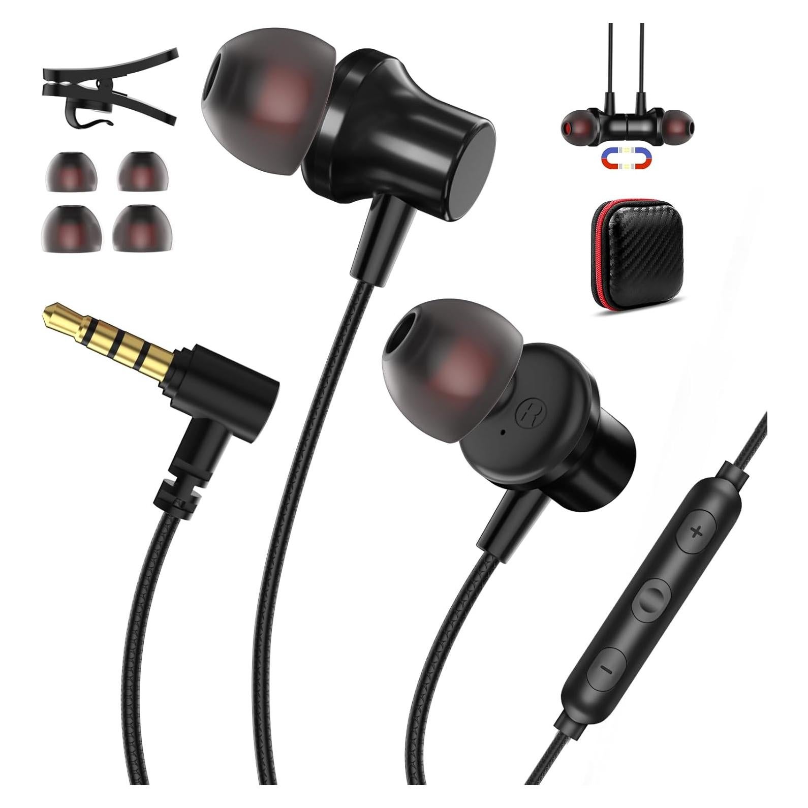 Auriculares Jelanry 3.5mm con micrófono y control de volumen