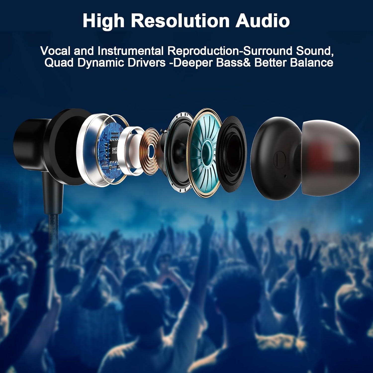 Auriculares Jelanry 3.5mm con micrófono y control de volumen