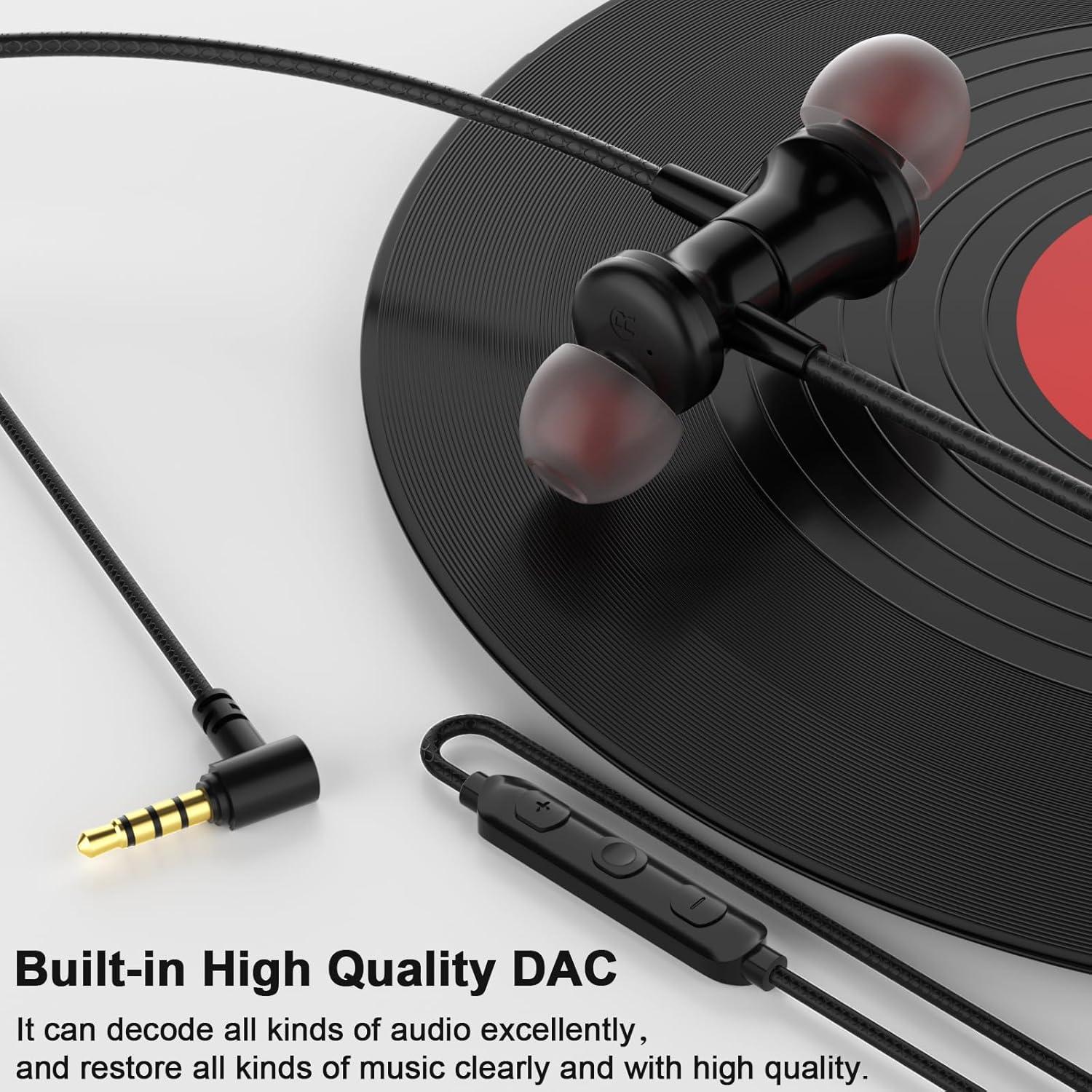 Auriculares Jelanry 3.5mm con micrófono y control de volumen