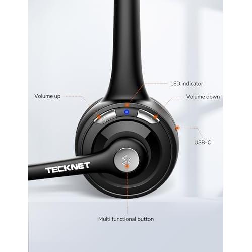 Auricular Inalámbrico TECKNET HS004 Bluetooth 5.2 con Micrófono