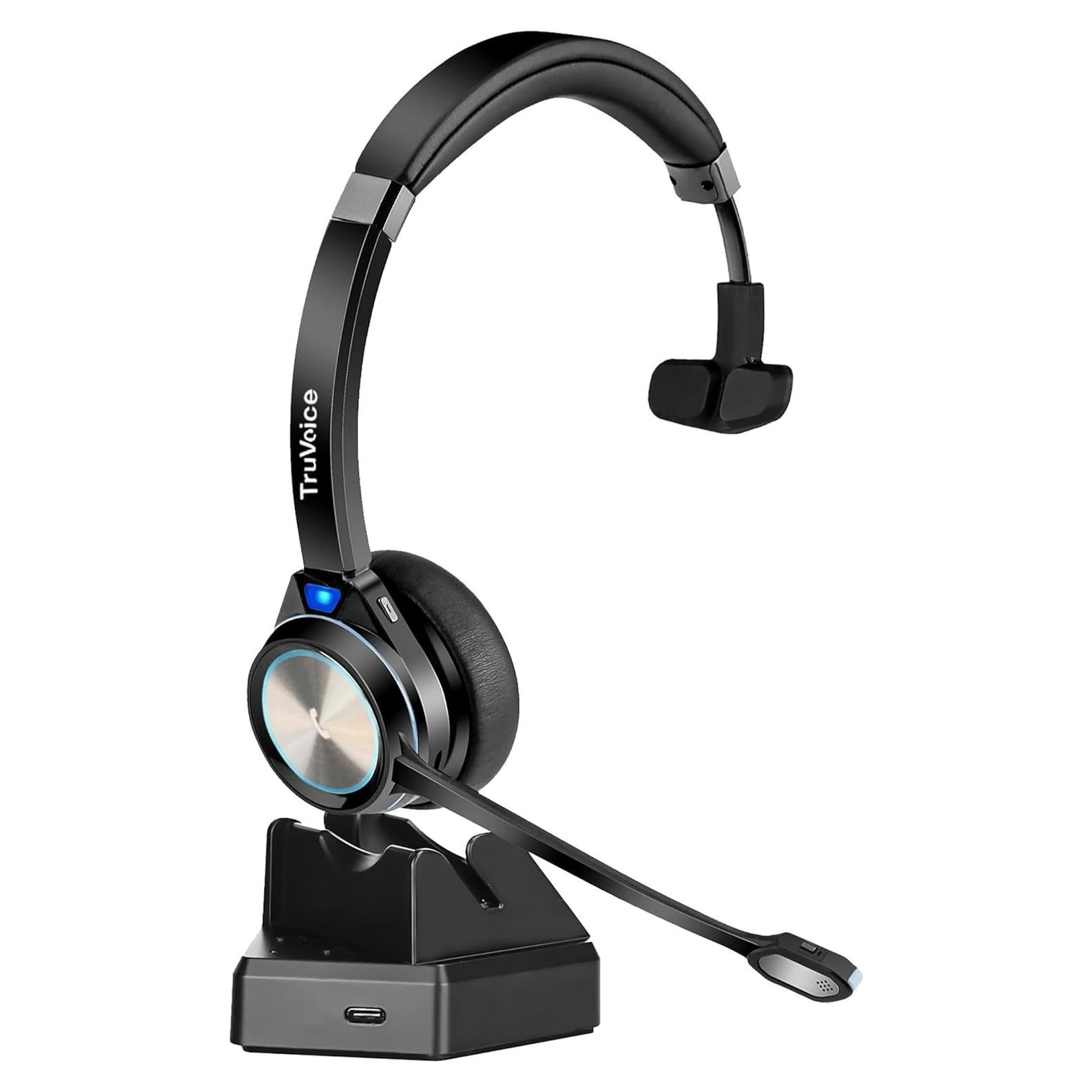 Auriculares Inalámbricos TruVoice BT55 con Micrófono y Cancelación de Ruido