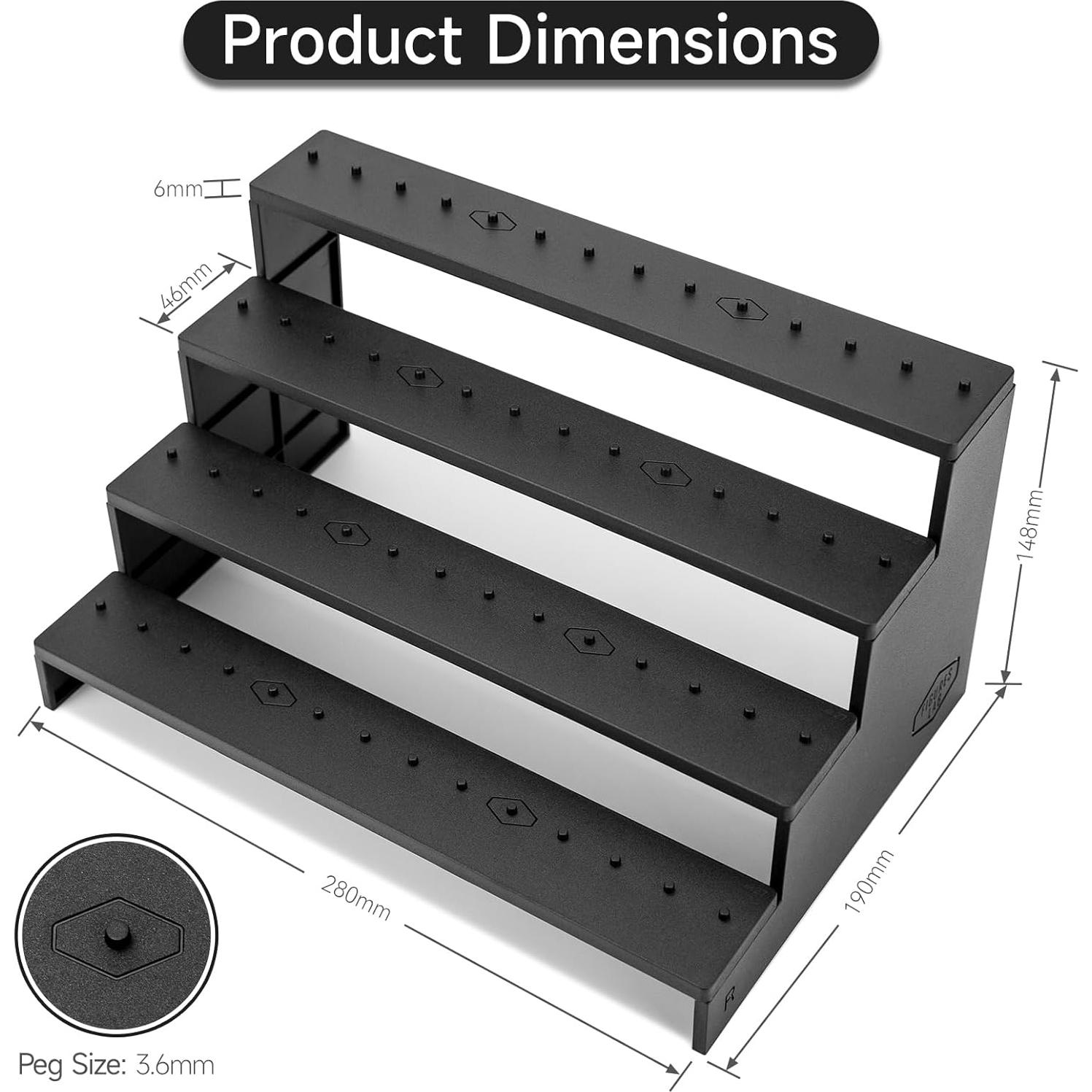 Estante de exhibición DisplayMore para figuras 3.75" negro