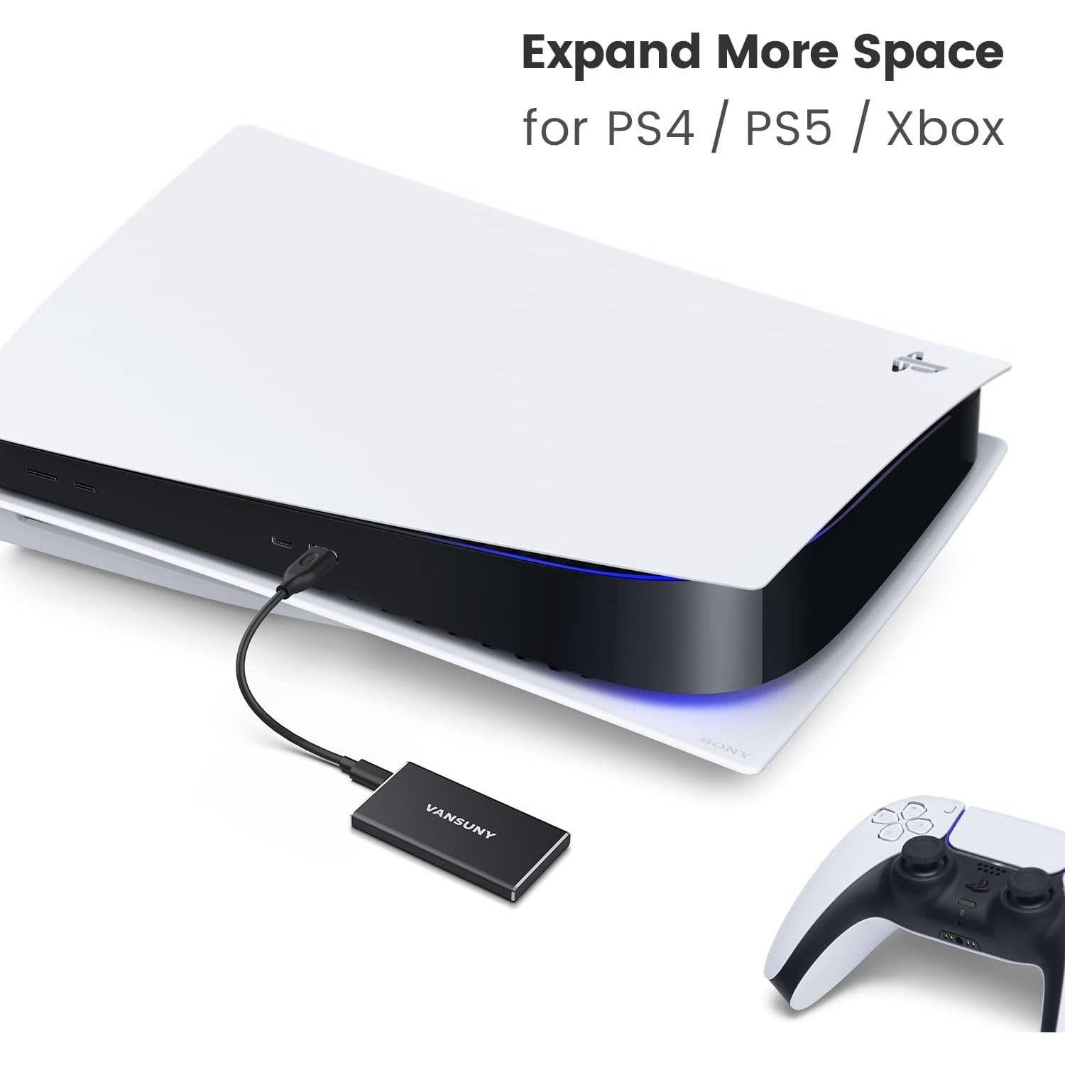 Vansuny SSD Externo 250GB Portátil USB 3.1 Alta Velocidad