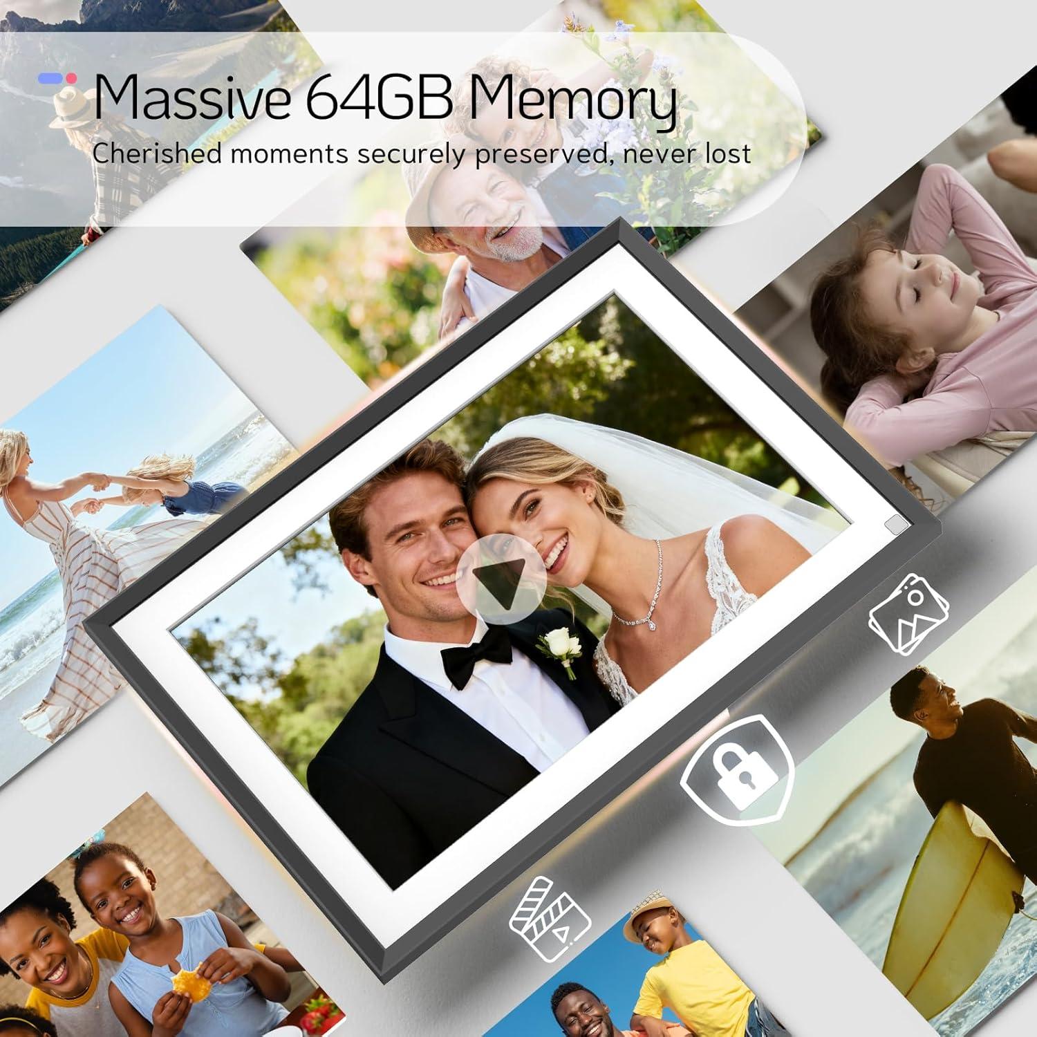 Marco de Fotos Digital NexFoto 10.1" HD WiFi 64GB Negro