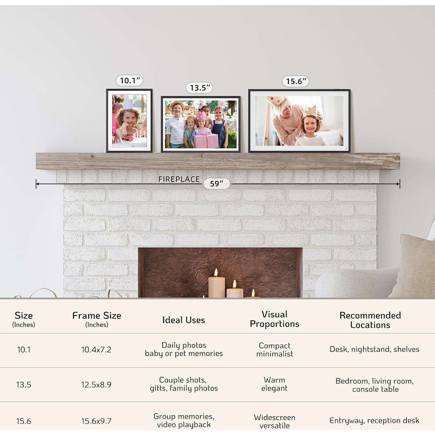 Marco de Fotos Digital NexFoto 10.1" HD WiFi 64GB Negro