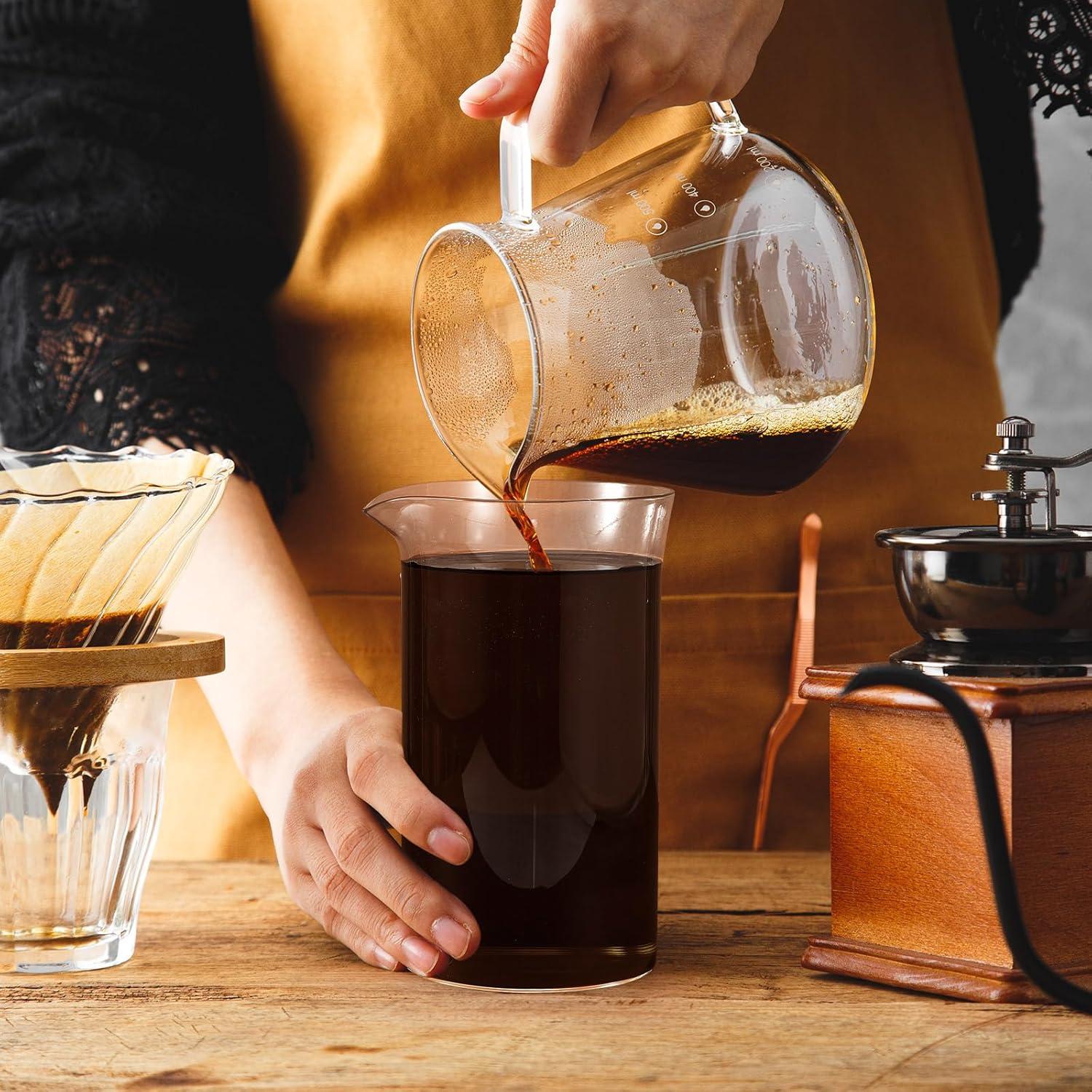 Maxdot Jarra de Repuesto para Prensa Francesa 354 ml Vidrio Borosilicato