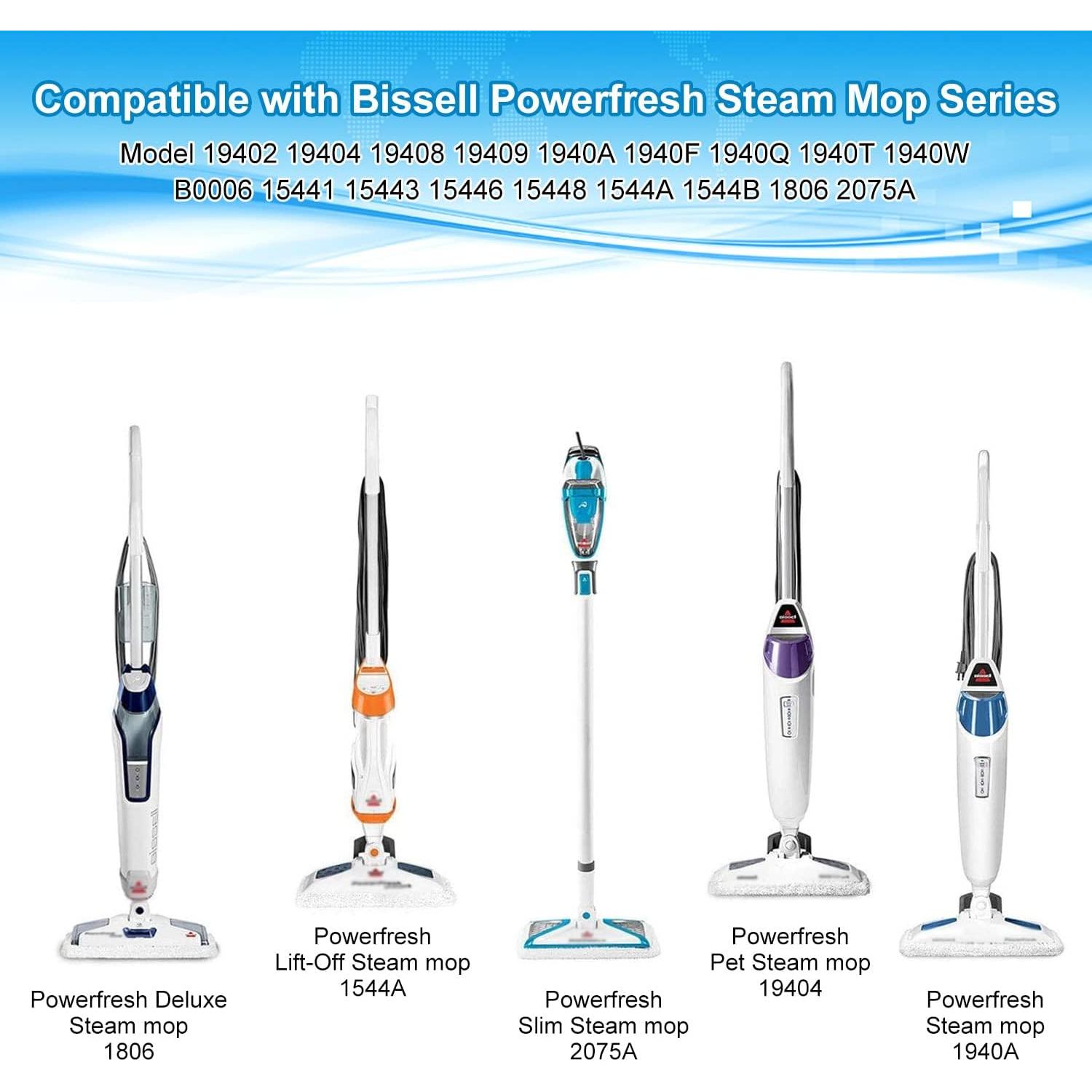 Paquete de Reemplazo Mop de Vapor Bissell 1940 4 Piezas