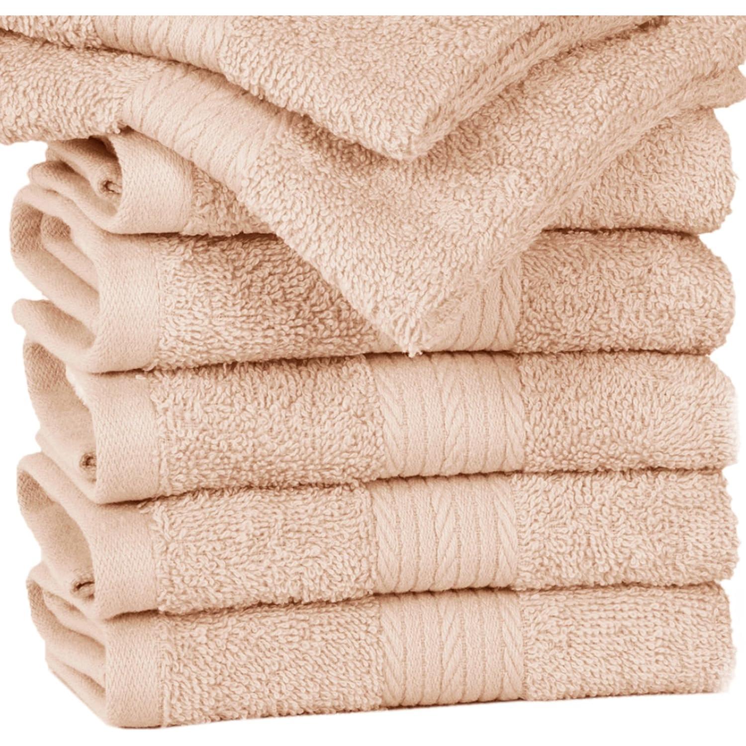 Paquete de 20 Toallas de Lavado Ample Decor 100% Algodón 600 GSM