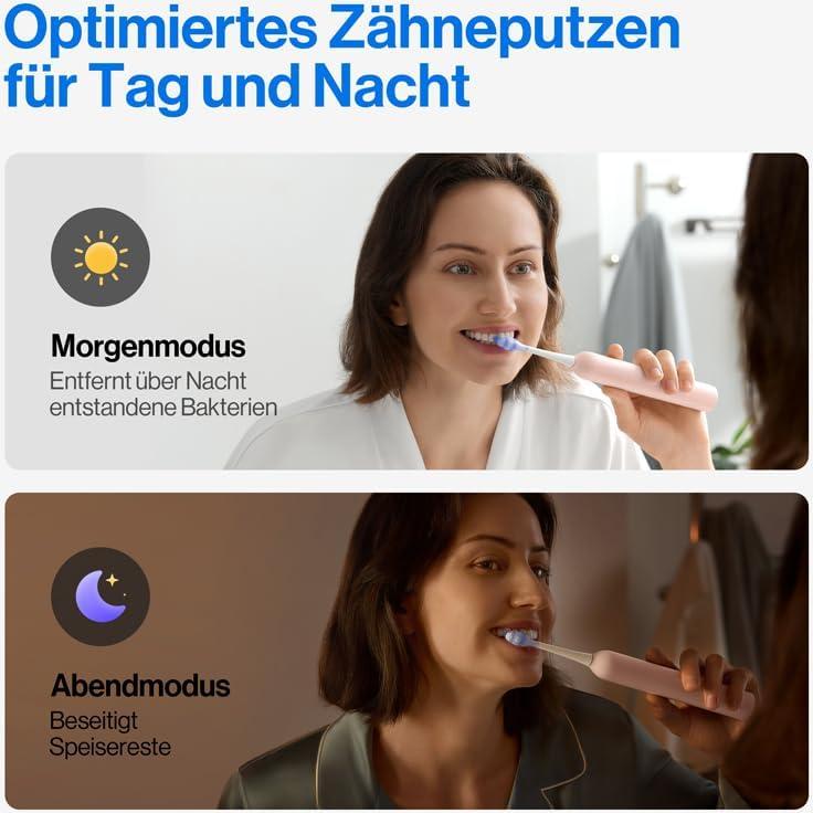 Cepillo de Dientes Eléctrico usmile Y20PRO Rosa, 4 Modos, App