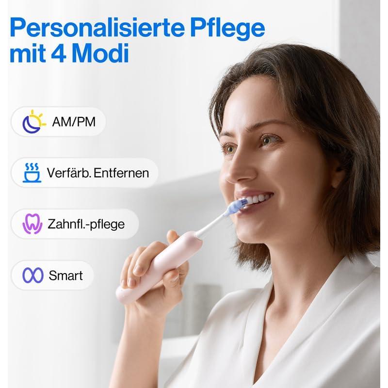 Cepillo de Dientes Eléctrico usmile Y20PRO Rosa, 4 Modos, App