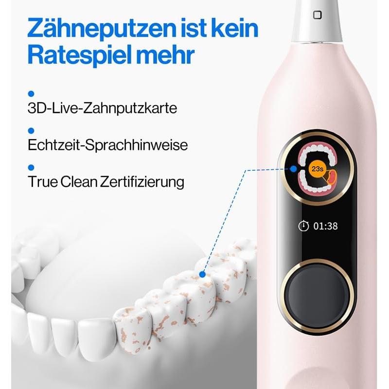 Cepillo de Dientes Eléctrico usmile Y20PRO Rosa, 4 Modos, App