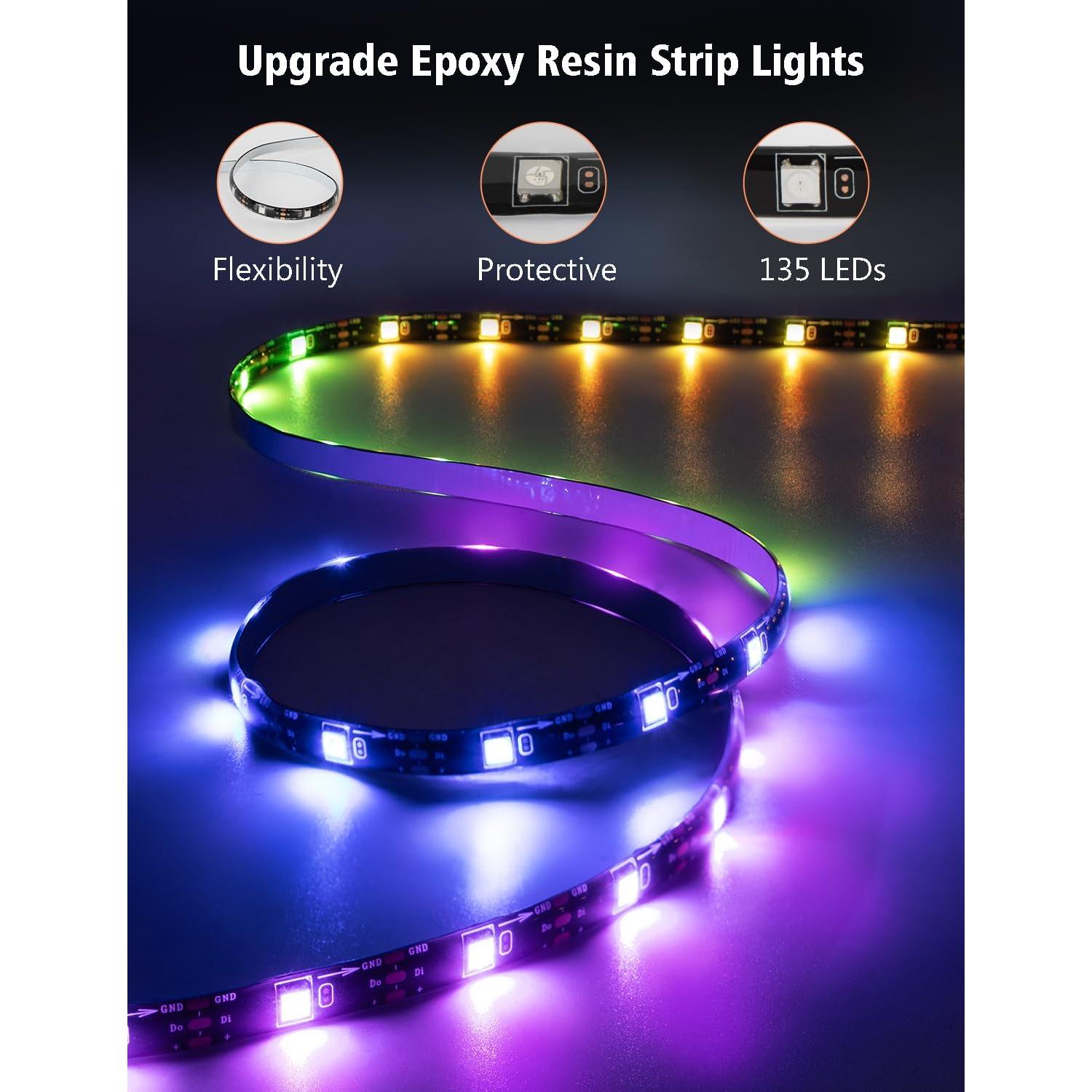 Luz de Fondo LED Echosari 4.5m RGB para TV 55-65"