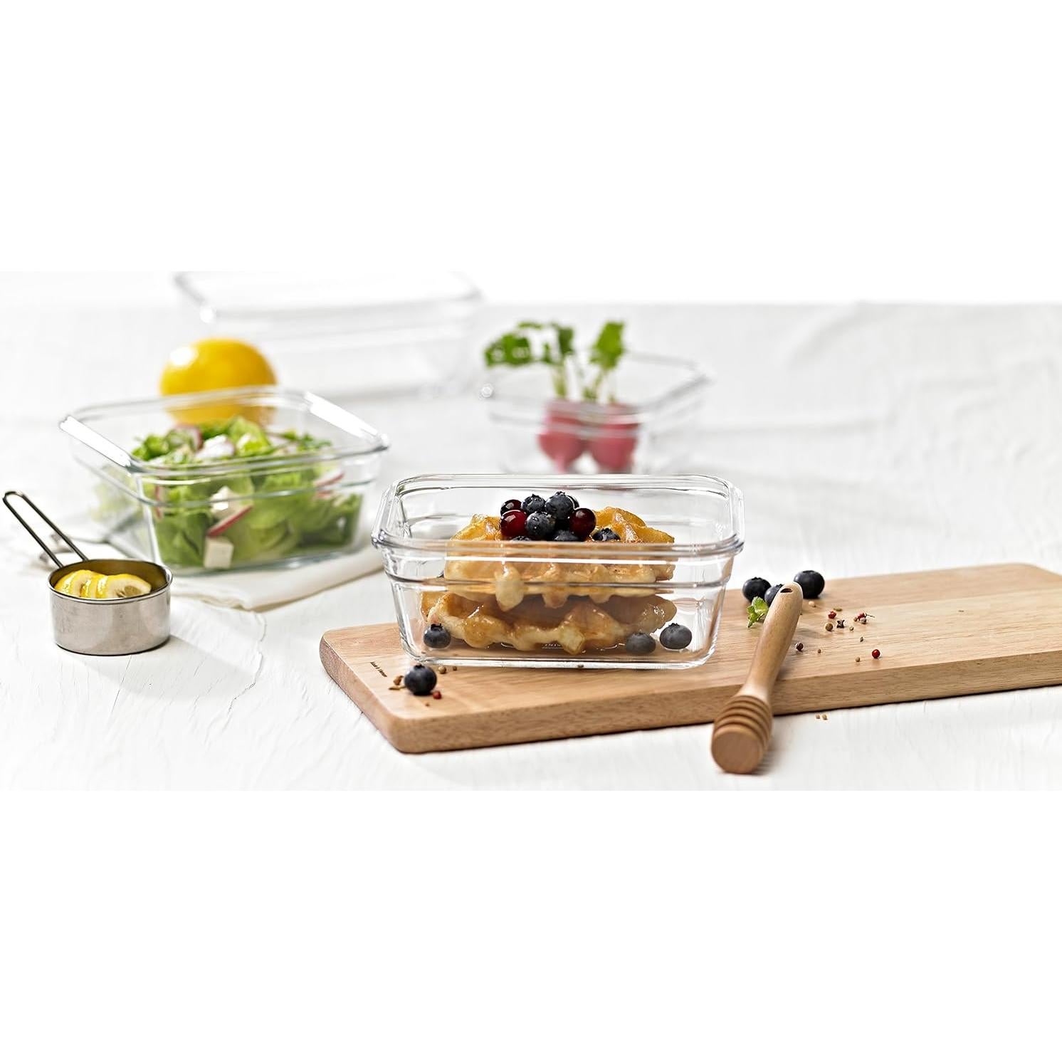 Conjunto de 18 Recipientes GlassLock A Prueba de Horno Azul