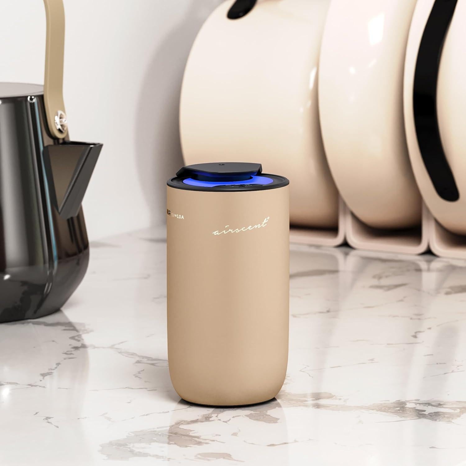 Difusor de Aceite Aromático AirScent Mini Sin Agua Dorado 15 mL