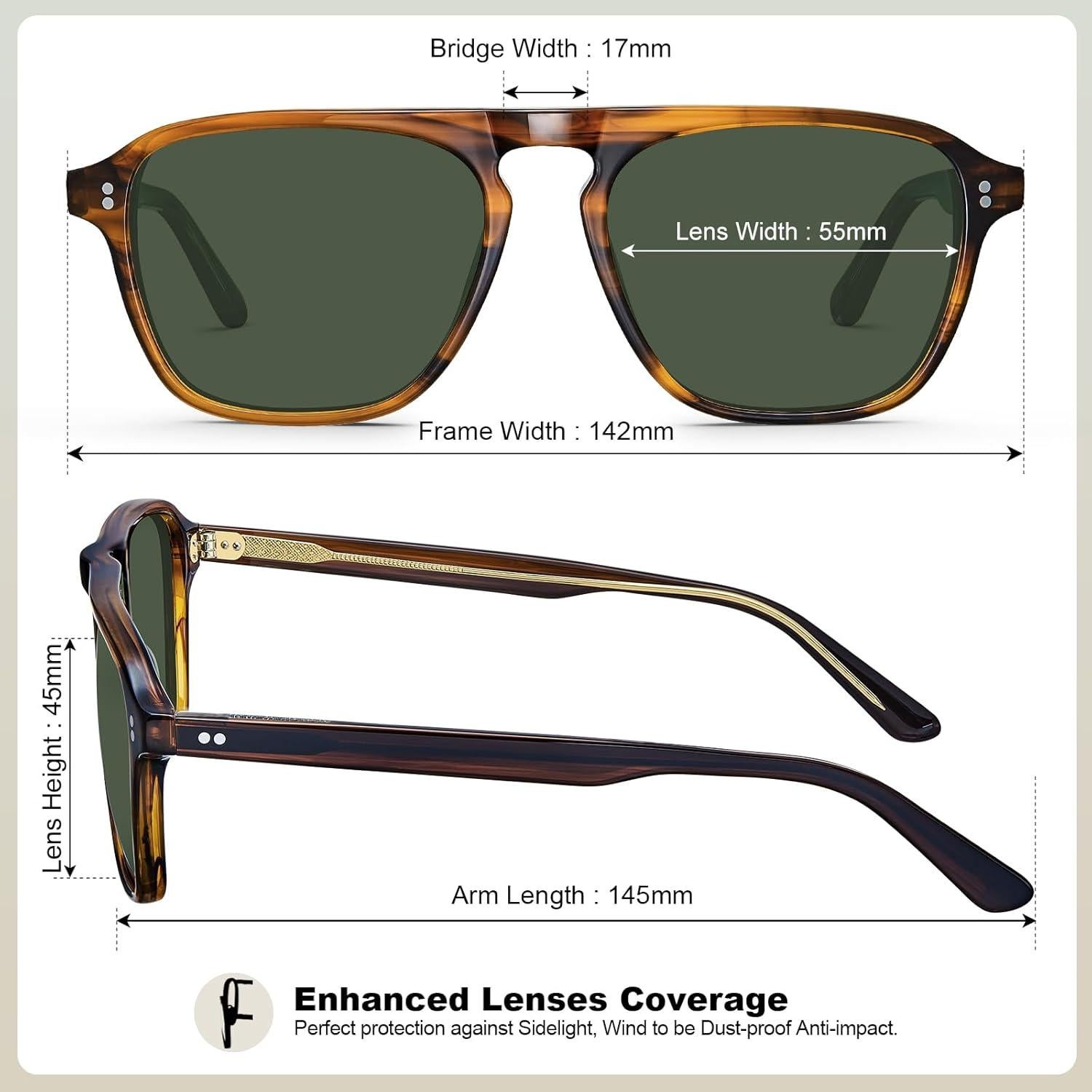 Gafas de sol polarizadas CARFIA CA5355 para hombres UV400