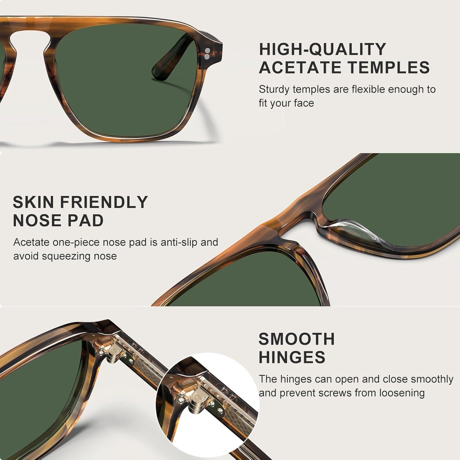 Gafas de sol polarizadas CARFIA CA5355 para hombres UV400