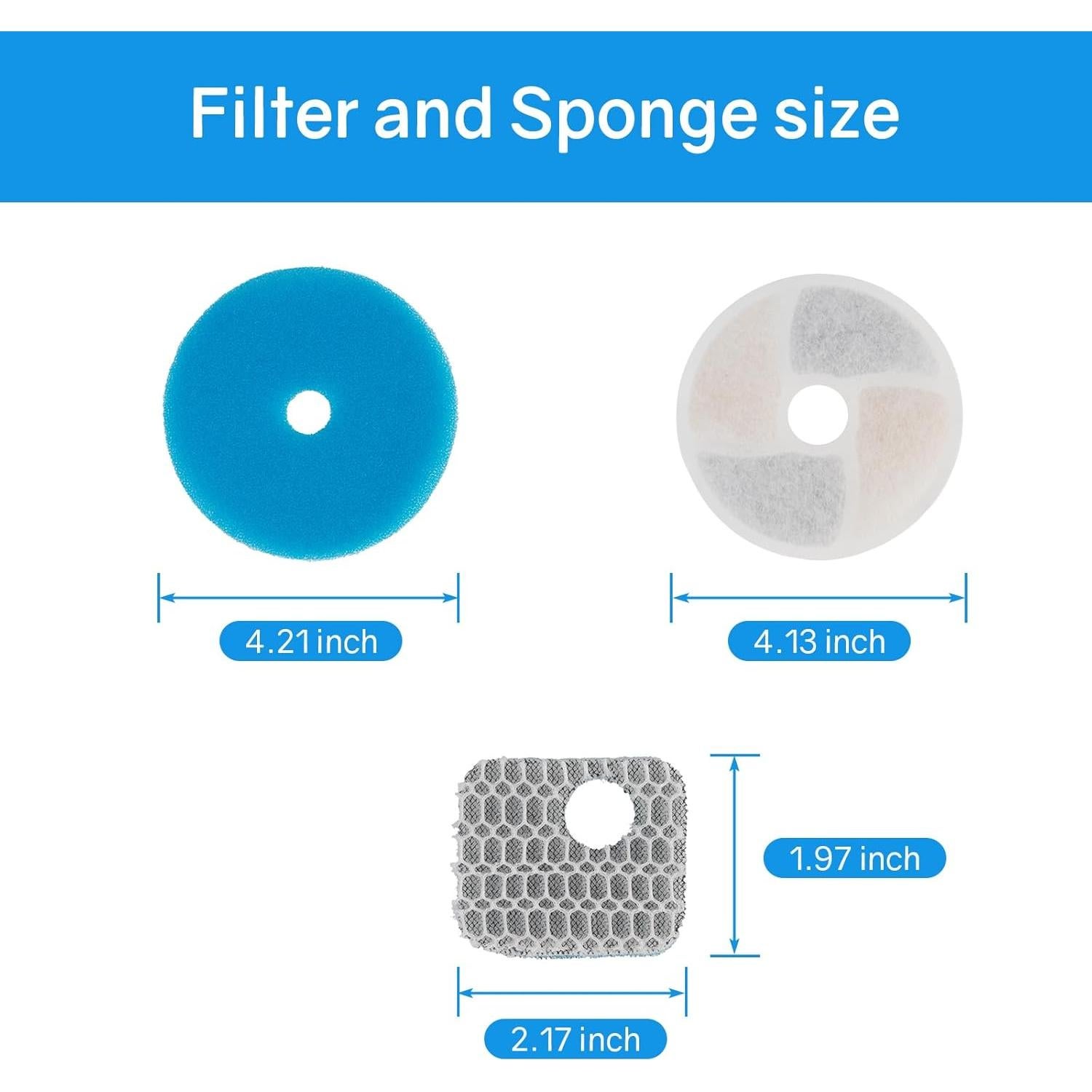 Filtros de Reemplazo ANNAINUTC para Fuente de Agua Gato - 8 Piezas