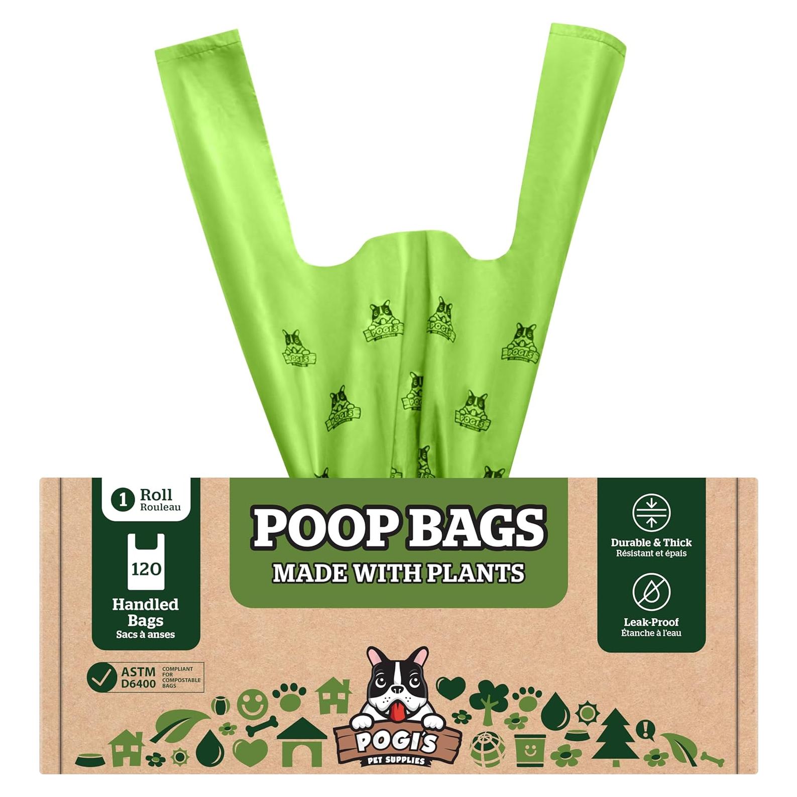 Bolsas Compostables para Mascotas Pogi - 120 Unidades Extra Grandes