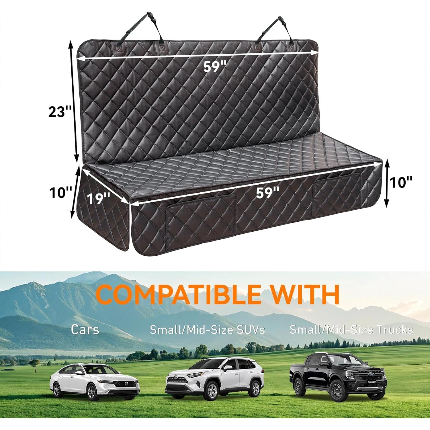 Funda de Asiento para Perro KritterKorner Negra Impermeable