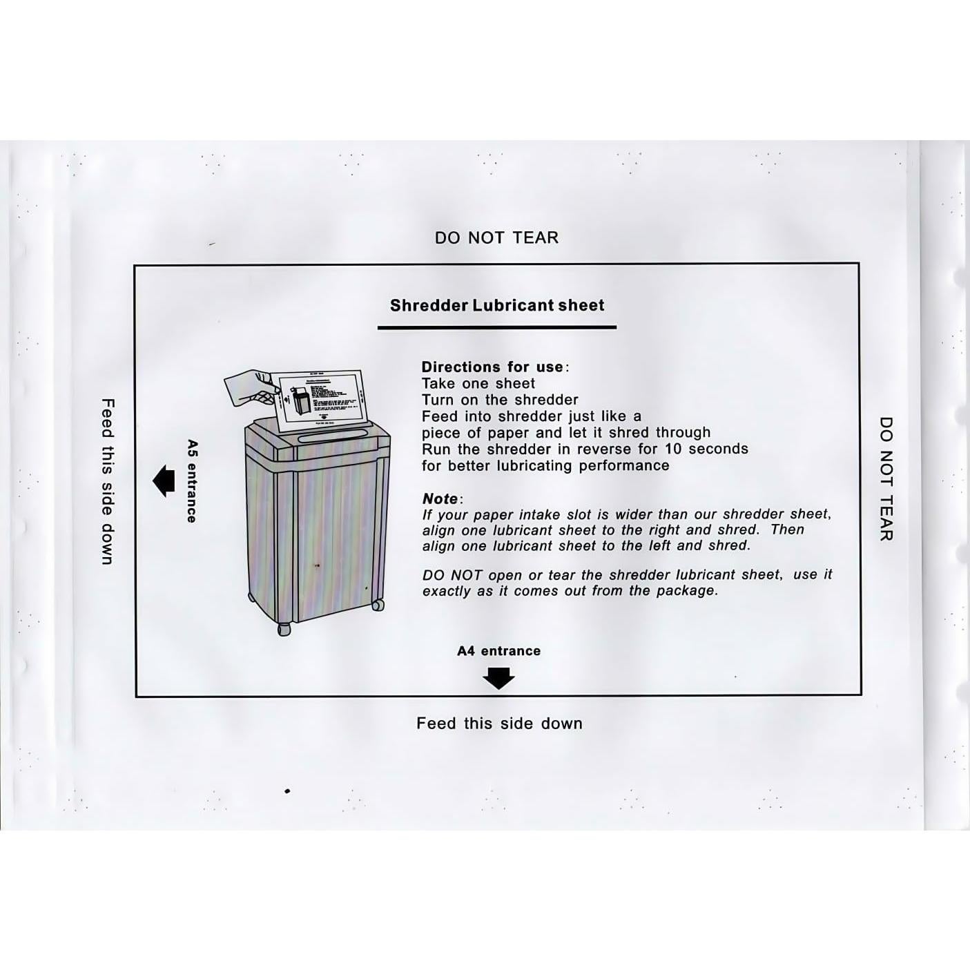 Hojas de Lubricante para Trituradoras ZUMVIVIN - Paquete de 6