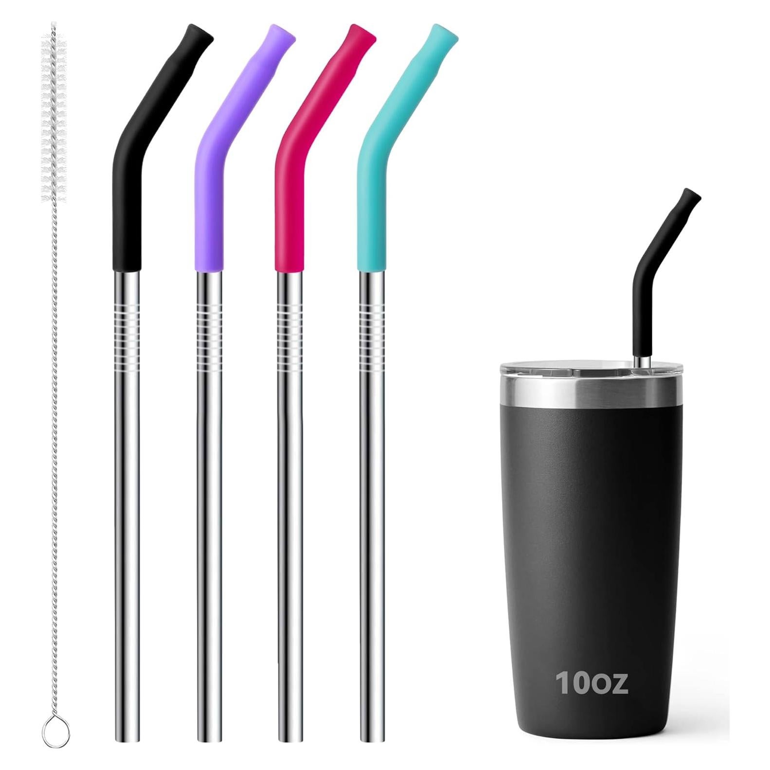 Popotes de Metal Snowfall 17.78 cm con Punta de Silicona - Set 1