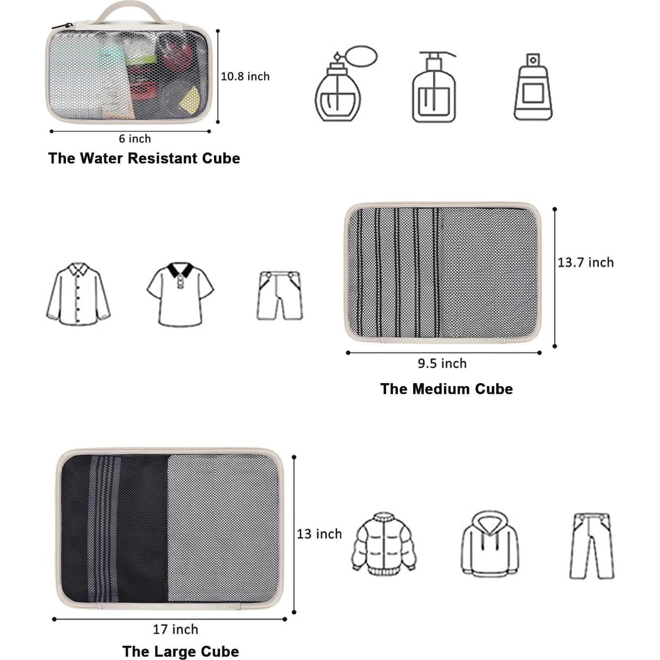 Mochila Expandible Vancropak 40L Aprobada Aerolínea Beige