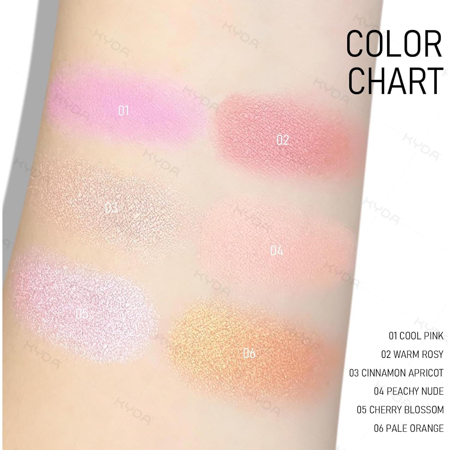 Rubor en Polvo KYDA Rosa Brillante 9.92g - Degradado Frío