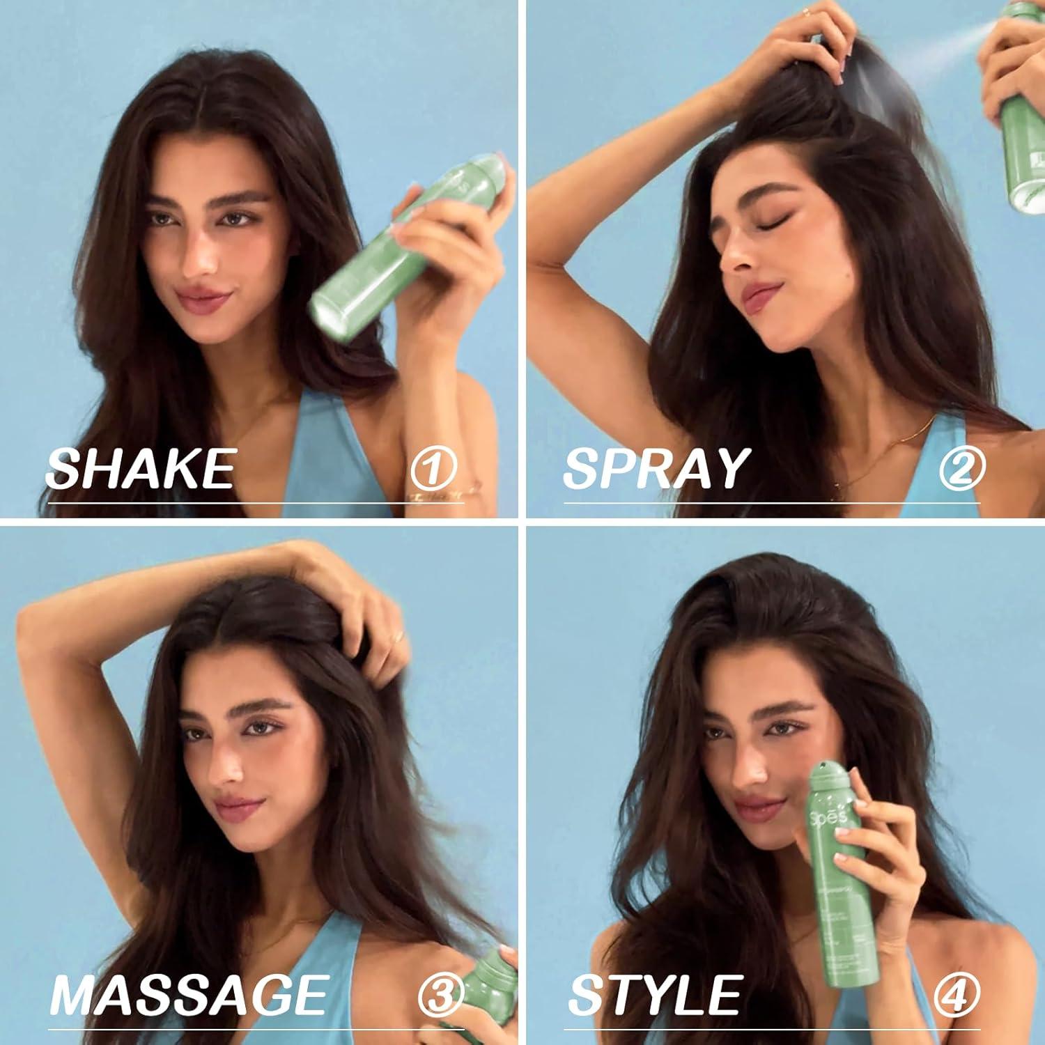 Champú Seco Voluminizador Spes 181g - Sin Residuo Blanco