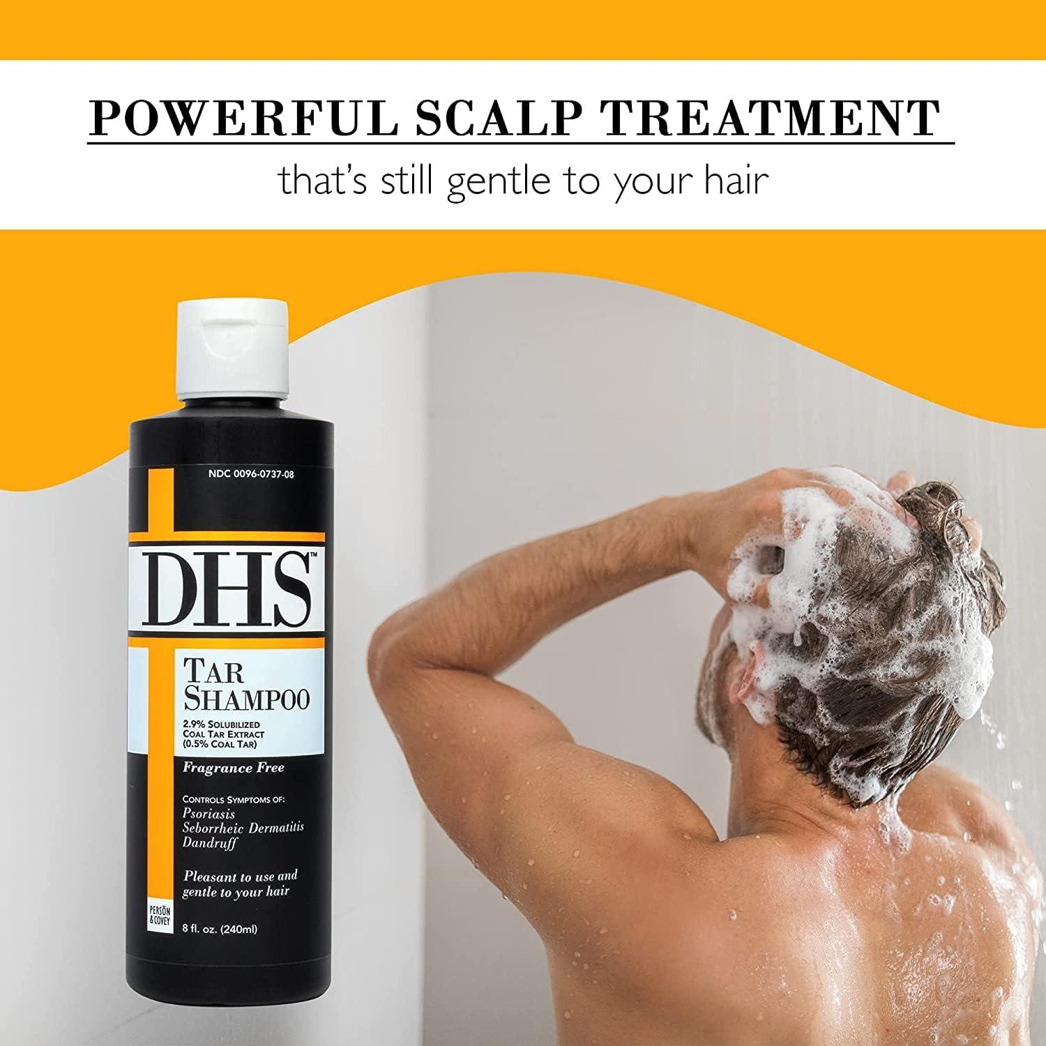 Champú de Alquitrán DHS 8 oz - Paquete de 2 Botellas