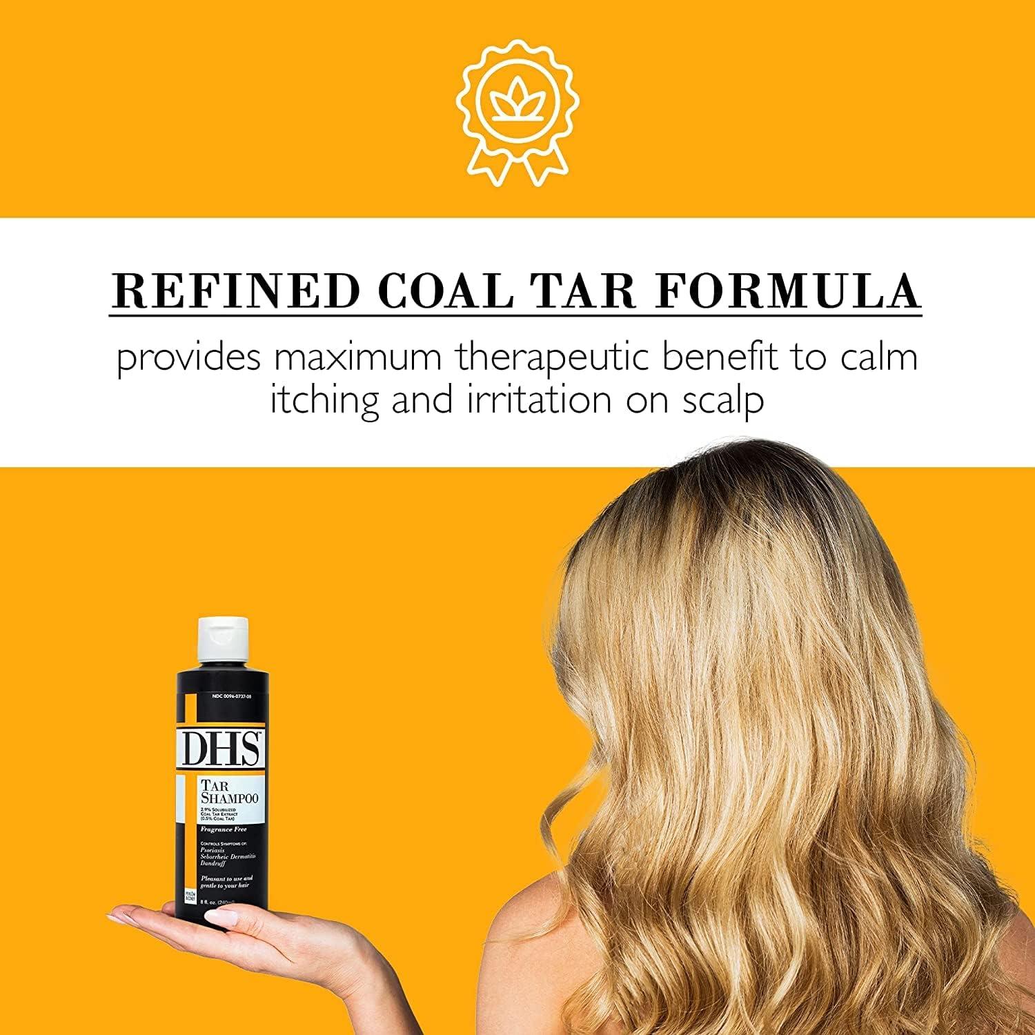 Champú de Alquitrán DHS 8 oz - Paquete de 2 Botellas