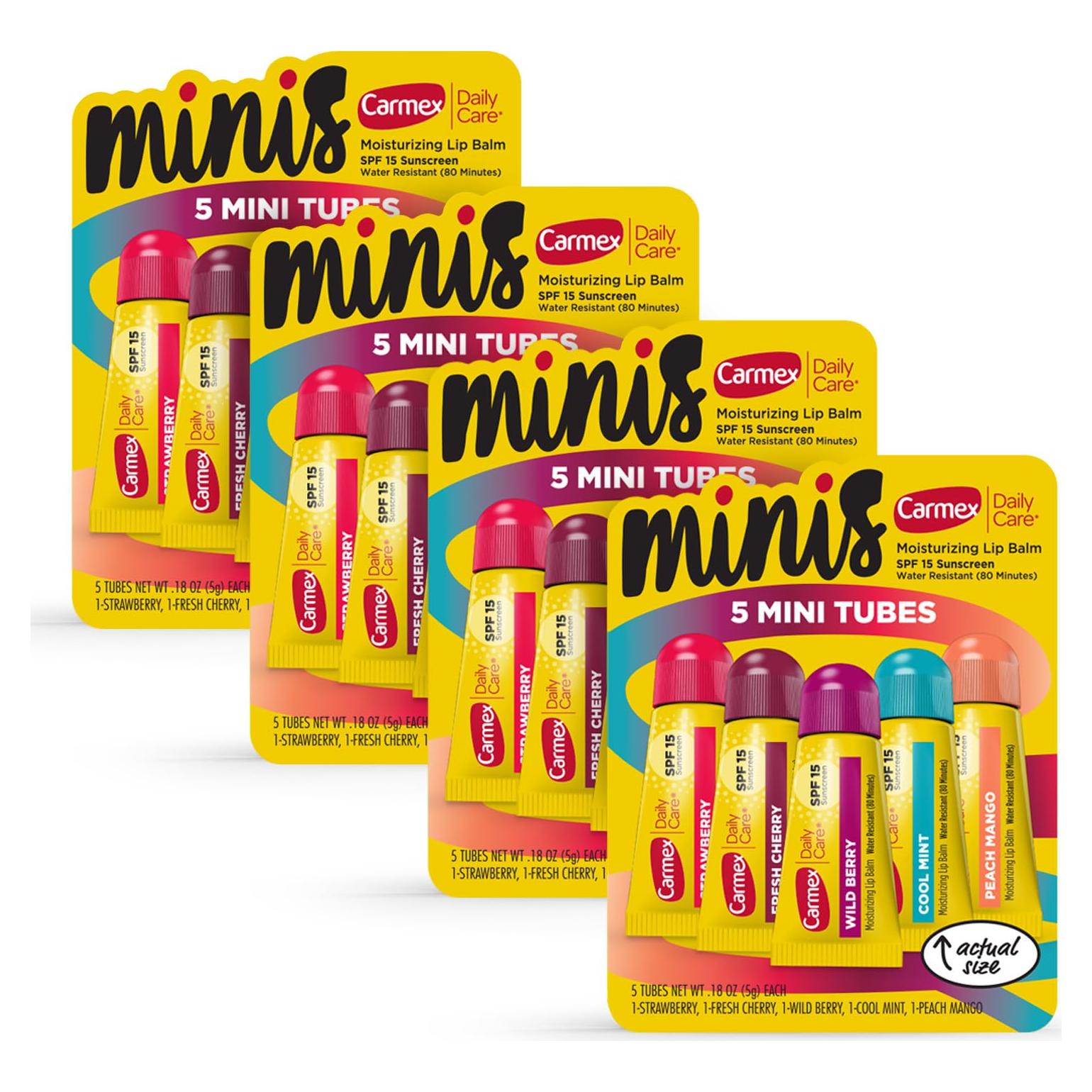 Carmex Balsamo Labial Hidratante SPF 15 - 20 Tubos Mini