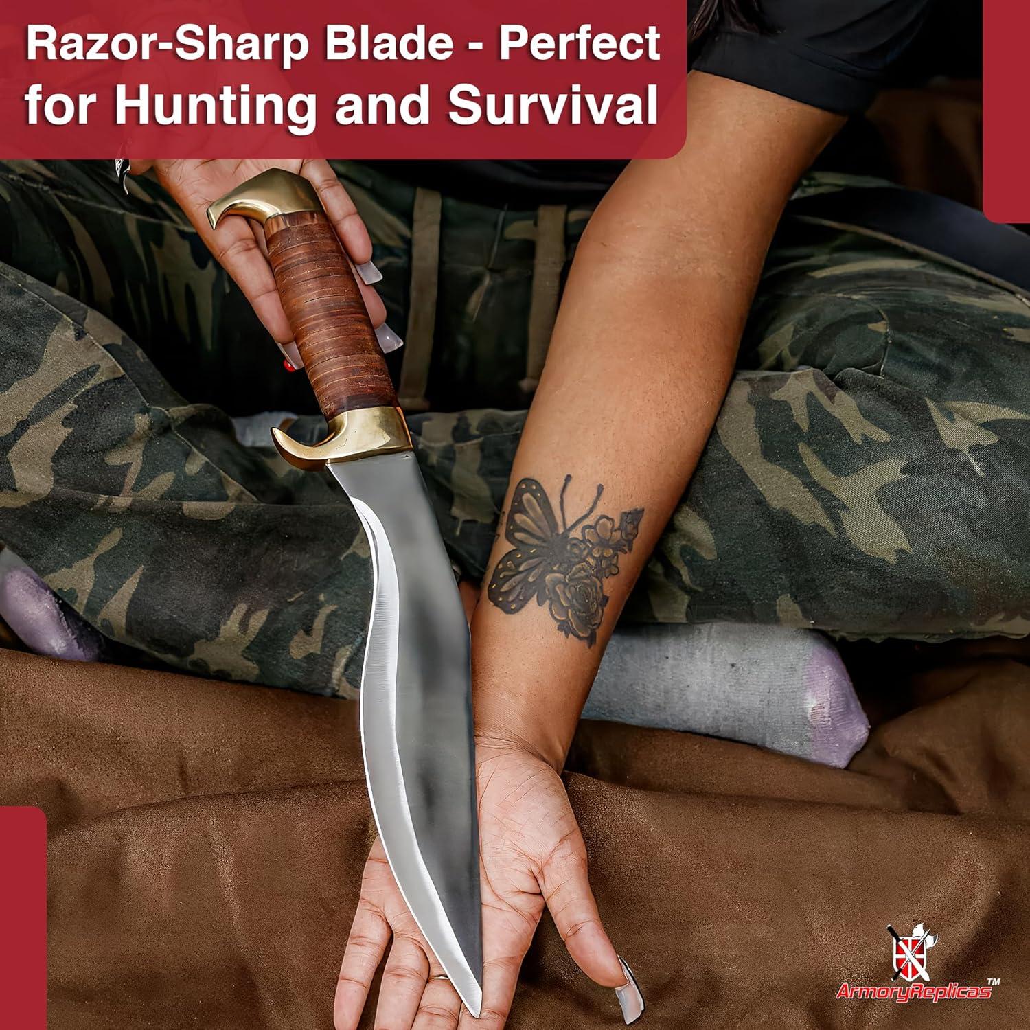 Cuchillo de Caza Kukri Réplicas de Armory 42.24 cm Acero Inoxidable