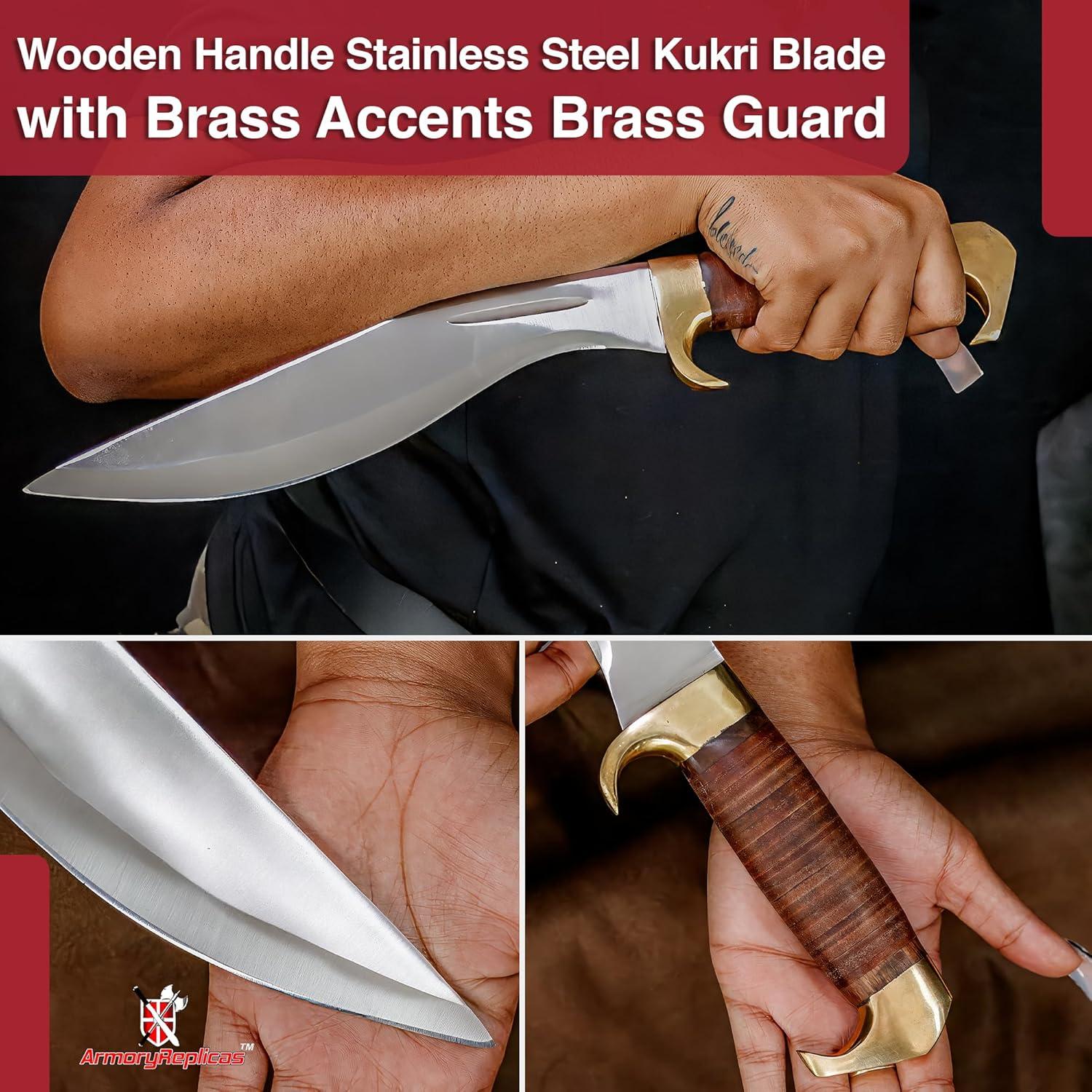 Cuchillo de Caza Kukri Réplicas de Armory 42.24 cm Acero Inoxidable