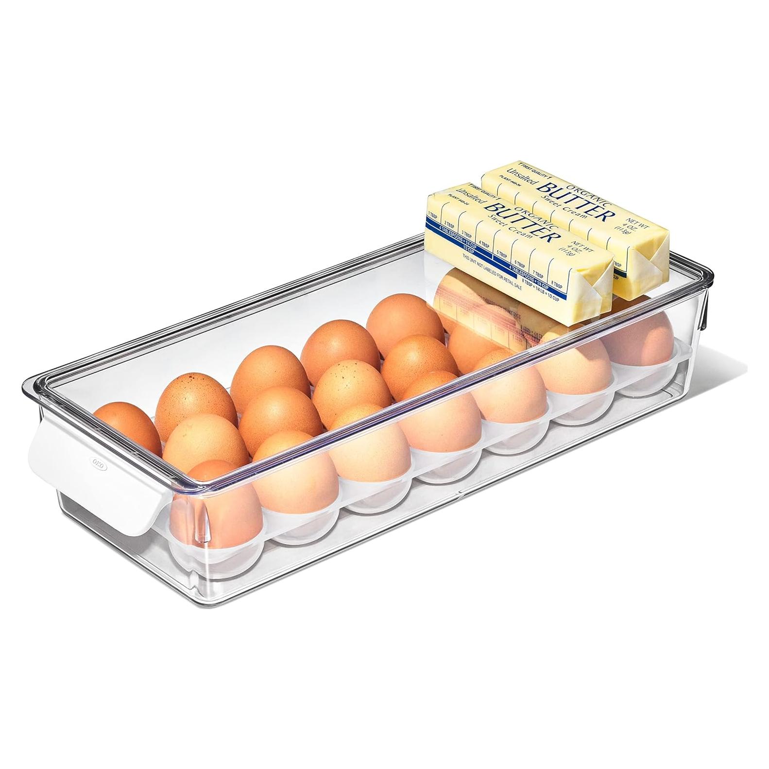 Contenedor de Huevos OXO Good Grips con Tapa y Bandeja Removible