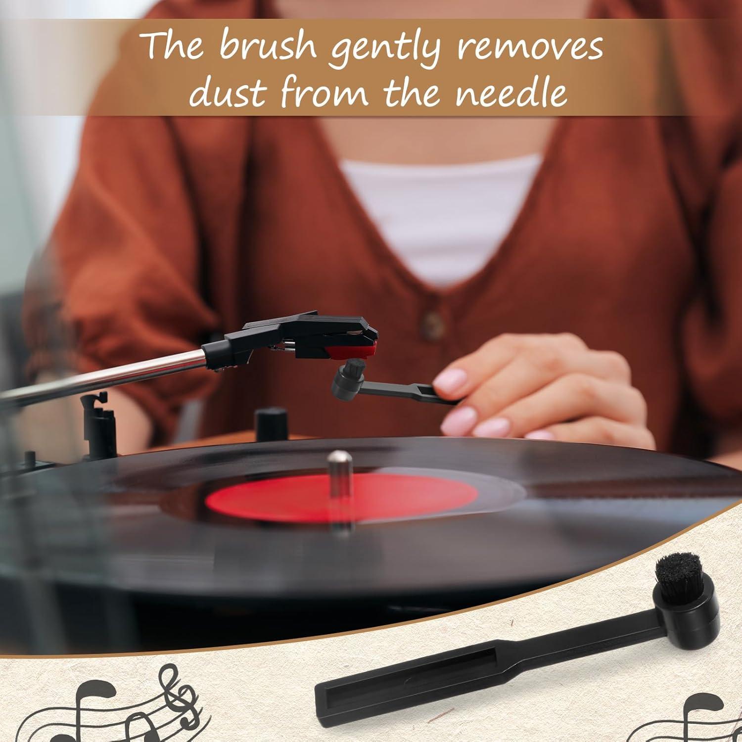 Juego de 3 Cepillos de Limpieza de Vinilo Ziliny - Antiestáticos