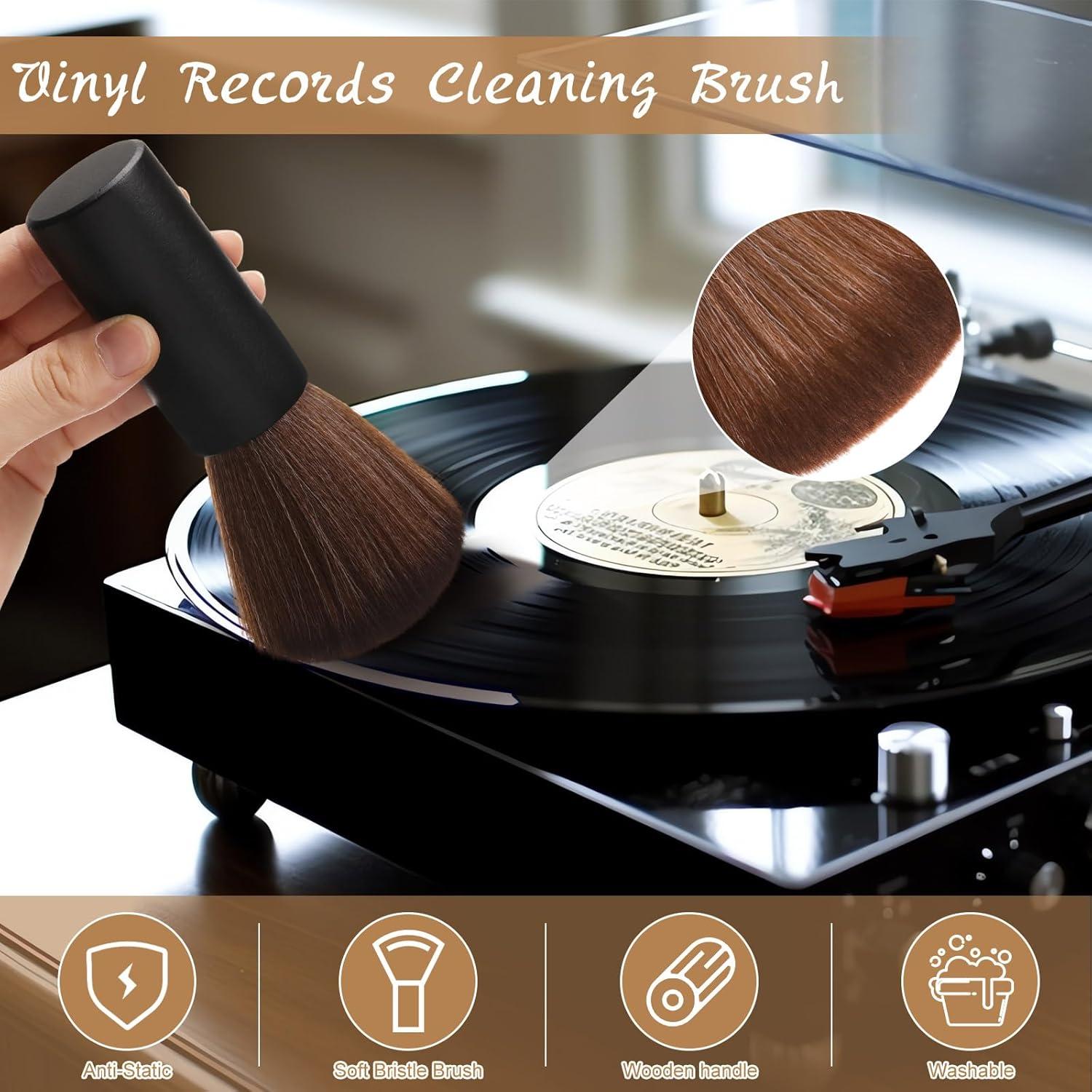 Juego de 3 Cepillos de Limpieza de Vinilo Ziliny - Antiestáticos