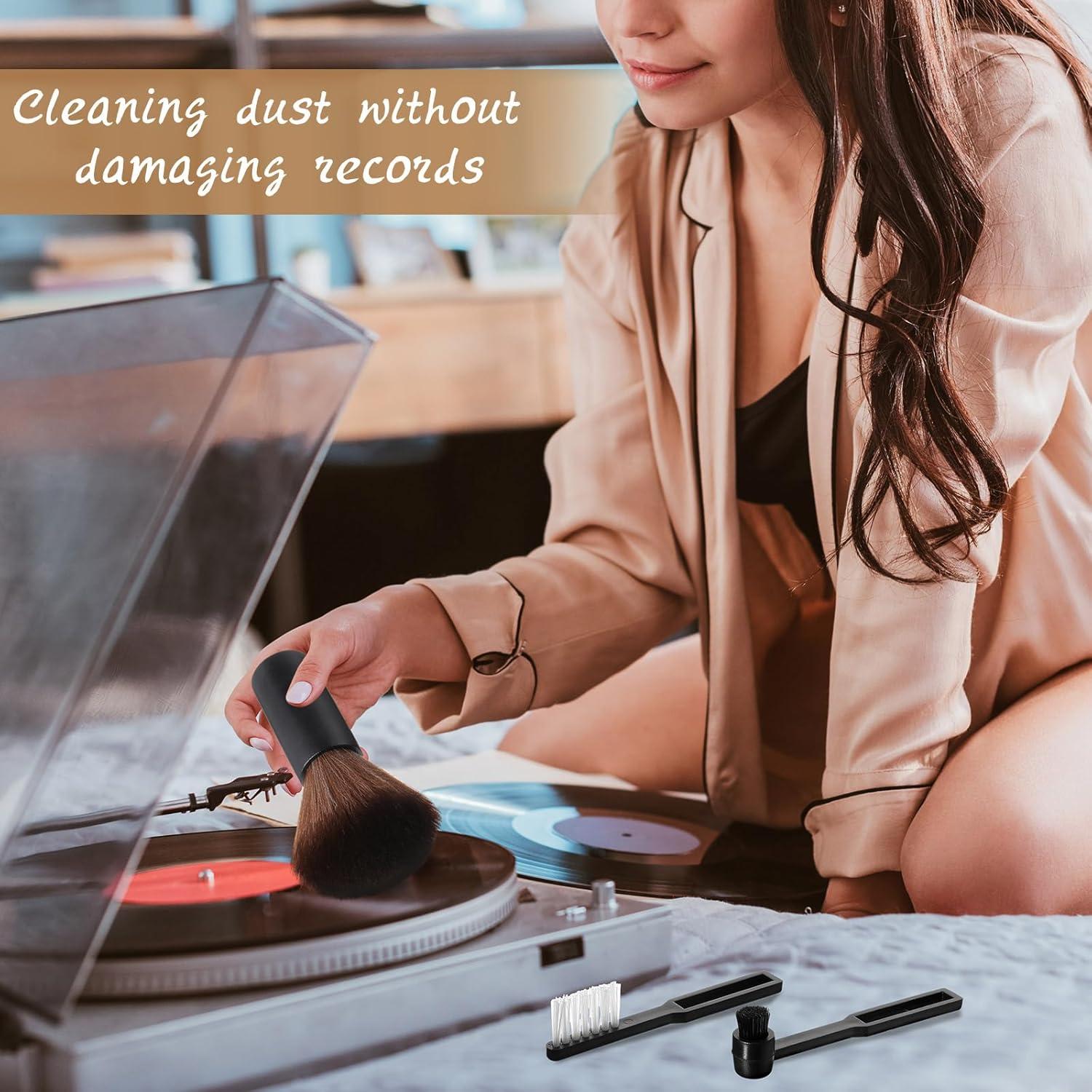 Juego de 3 Cepillos de Limpieza de Vinilo Ziliny - Antiestáticos