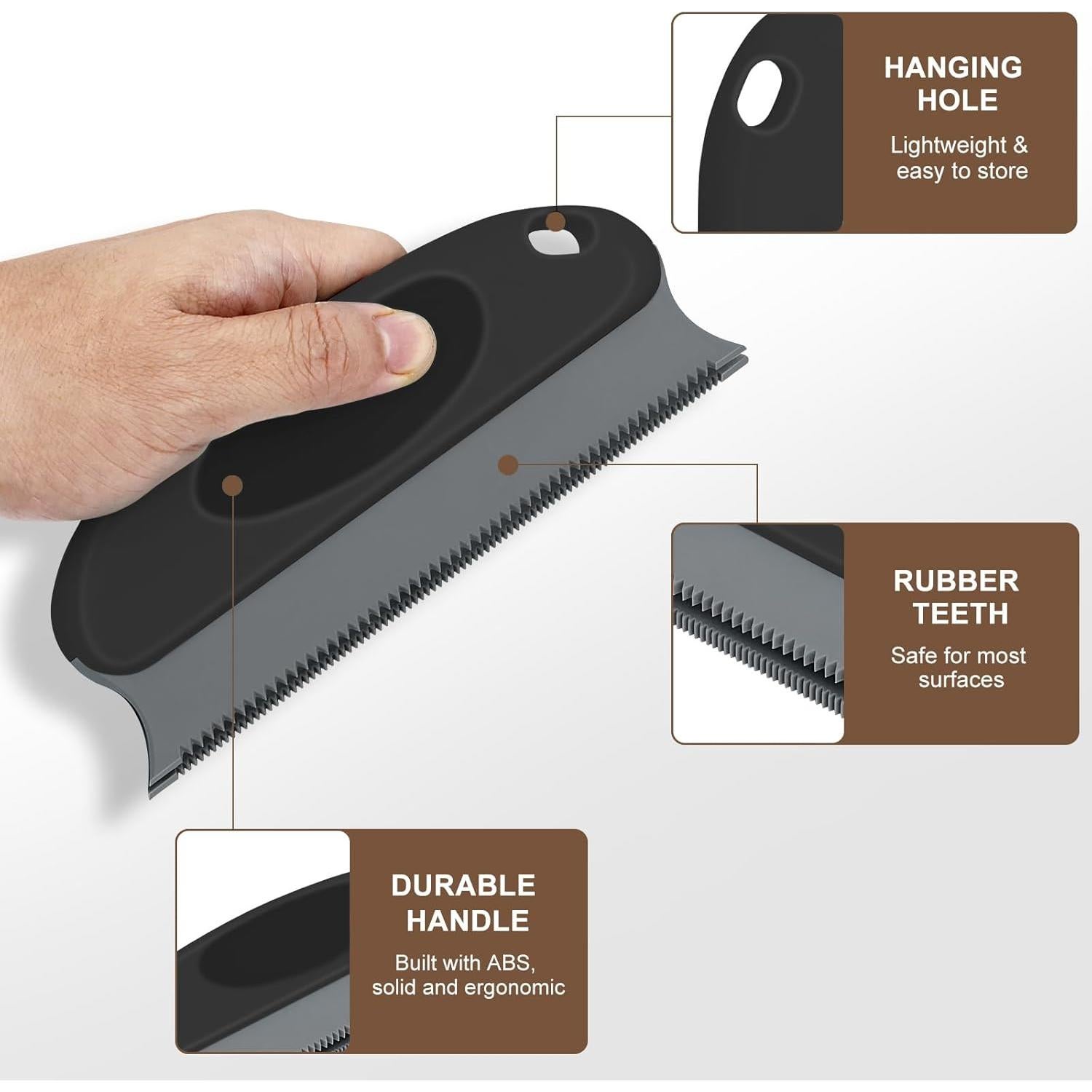 Rastrillo para Alfombra AIZAL 142 cm Eliminador Pelo Mascotas