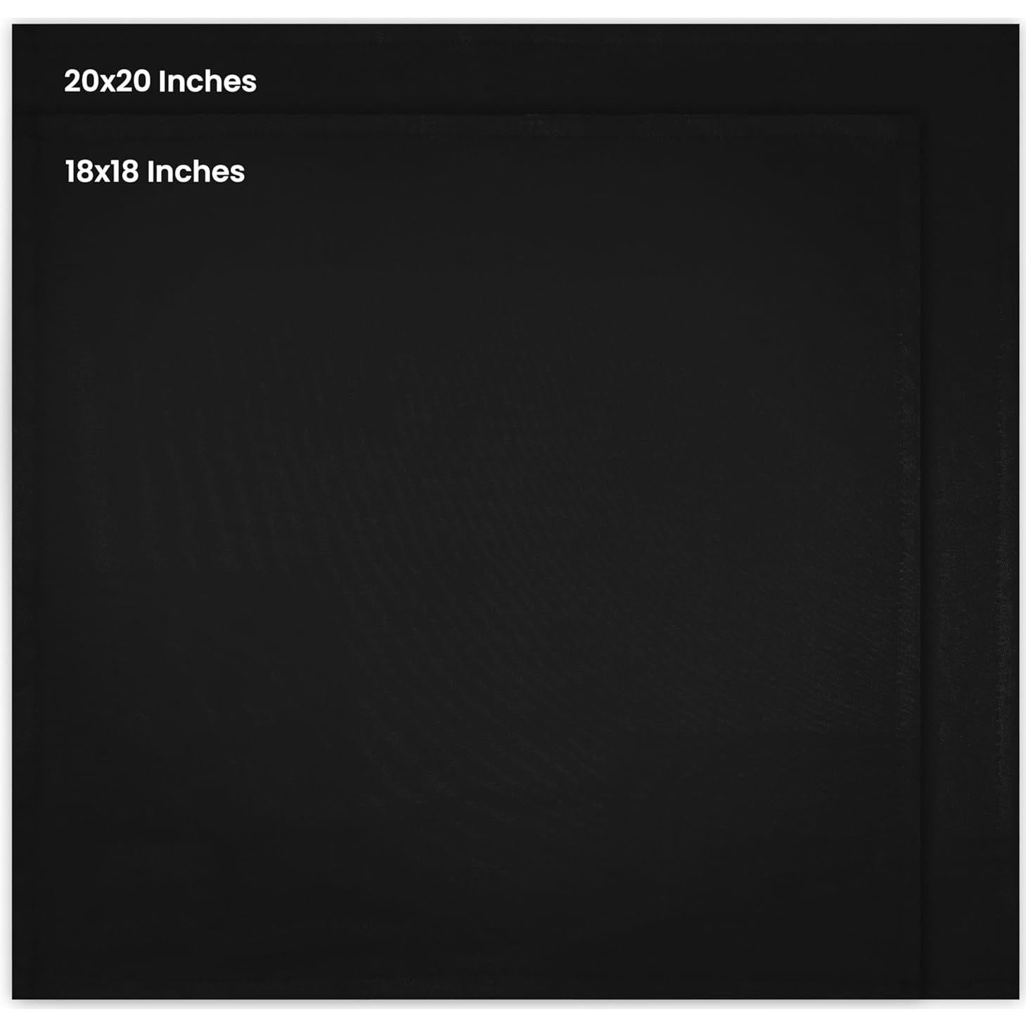 Servilletas de Tela Negras Utopia Kitchen - Paquete de 12, 45.72 cm