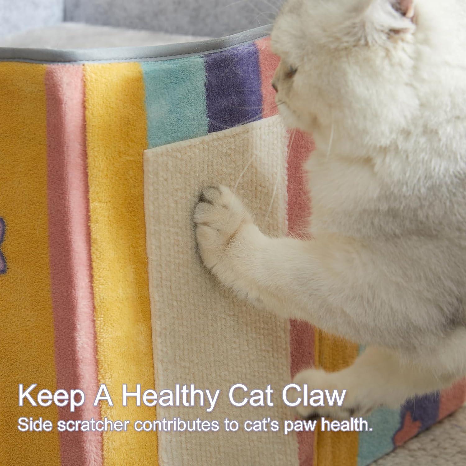 Cama para Gatos Jiupety Arcoíris 2-en-1 Plegable 45cm