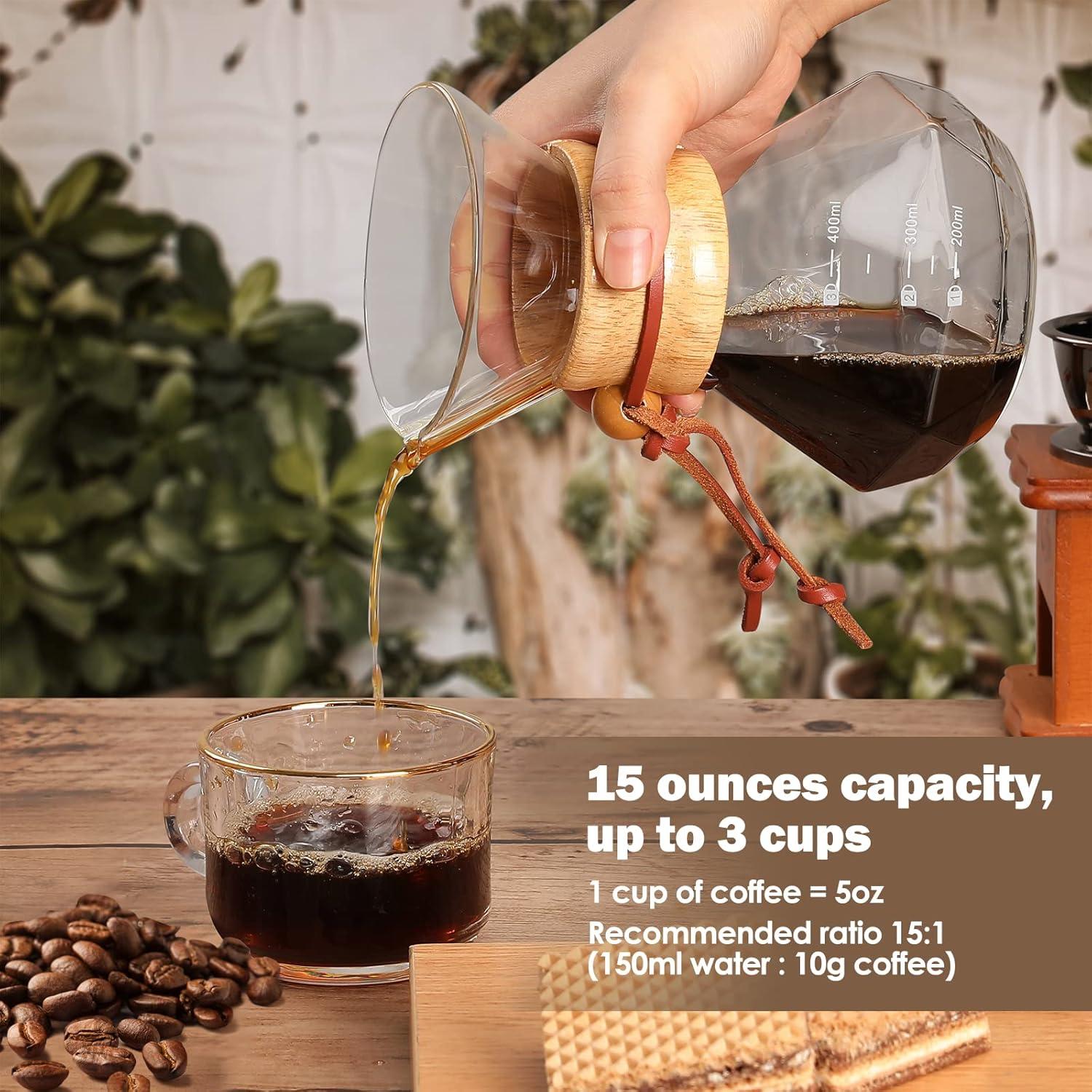 Cafetera de Goteo Puricon 15 oz Vidrio Borosilicato Manual