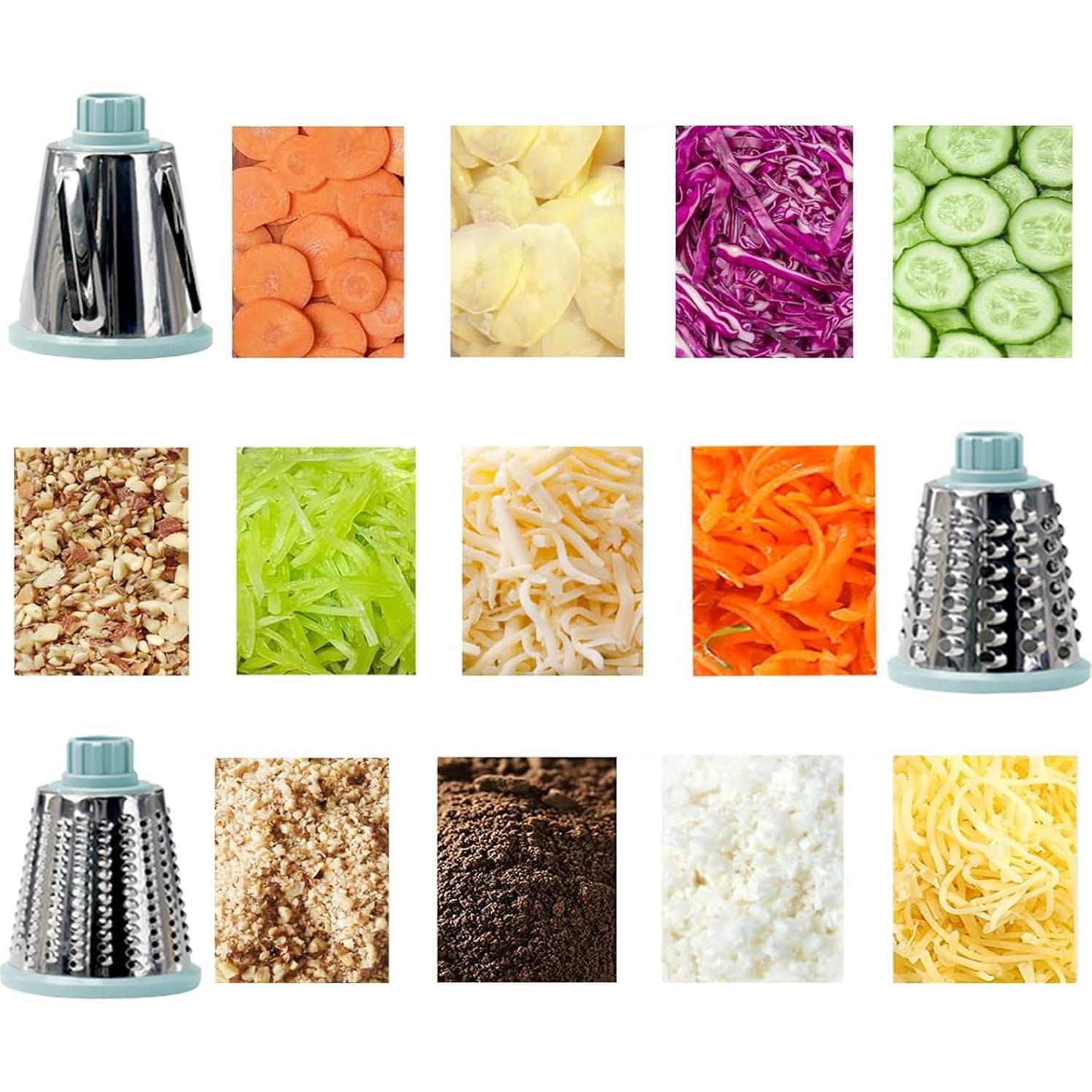 Rallador de Queso Rotatorio GOTOSOBAY con Mango y 3 Cuchillas