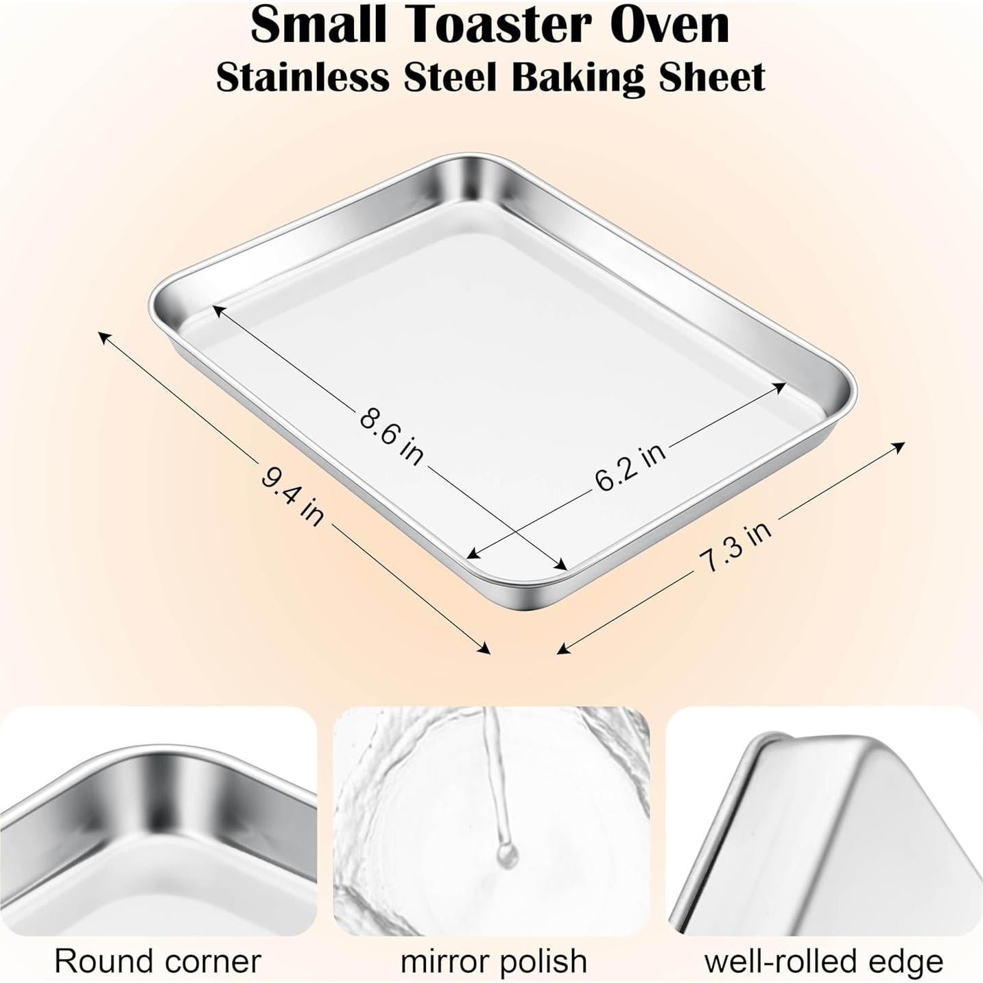 Bandeja para Horno Mini E-far 23.9x18.5 cm Acero Inoxidable