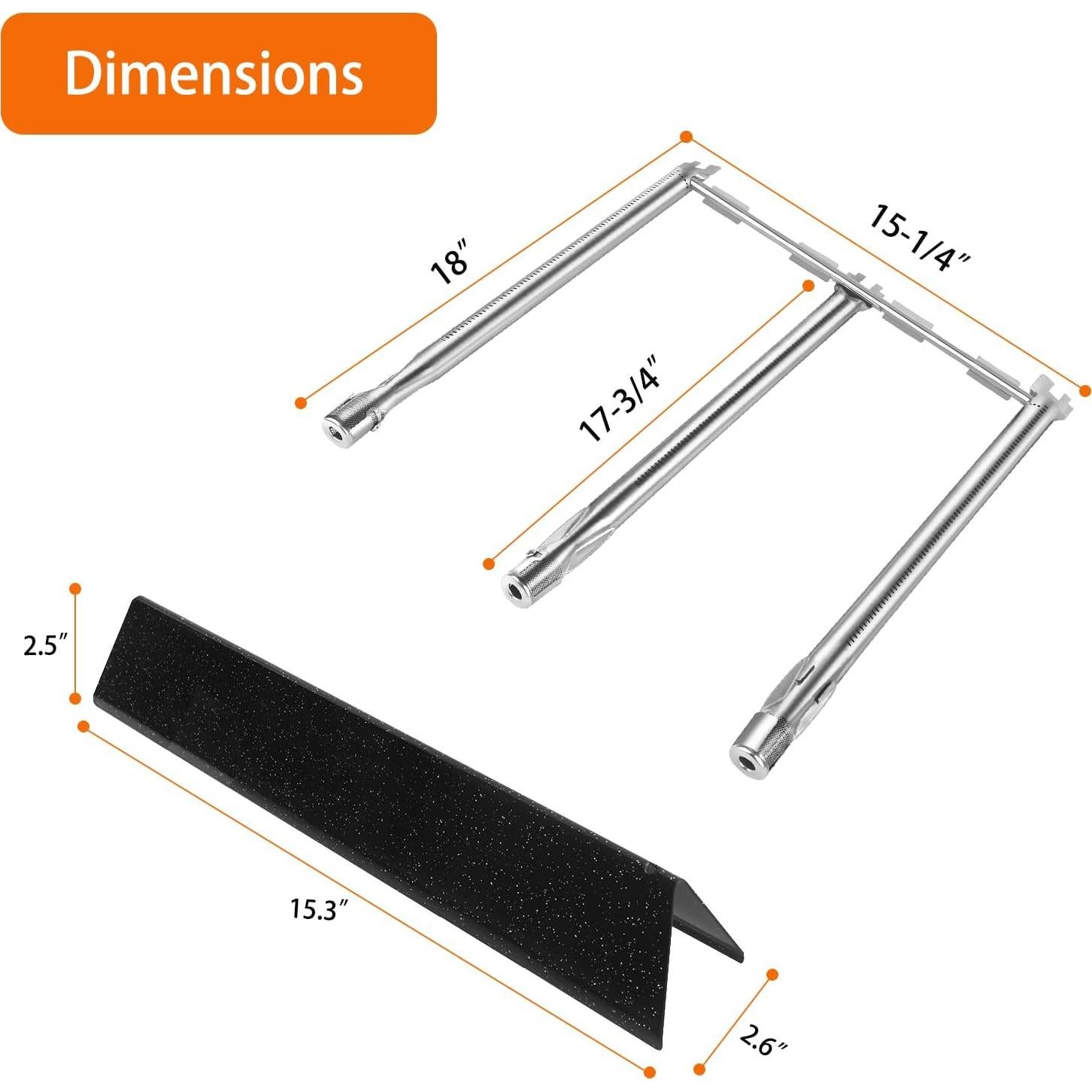 Piezas de Parrilla Weber Spirit II 300 Series - Barras de Sabor y Quemador