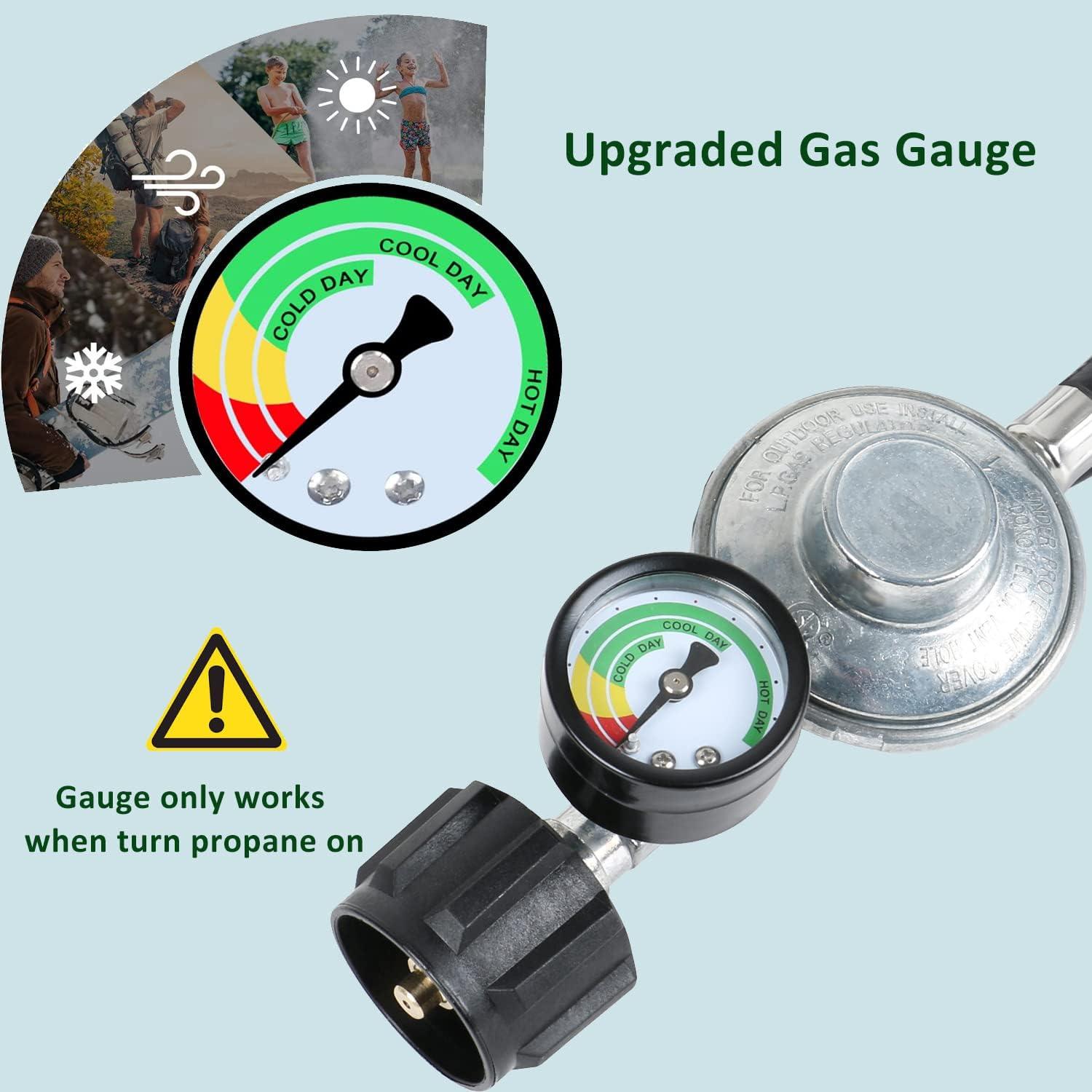 Regulador de Propano ATKKE 0.91m con Medidor y Manguera
