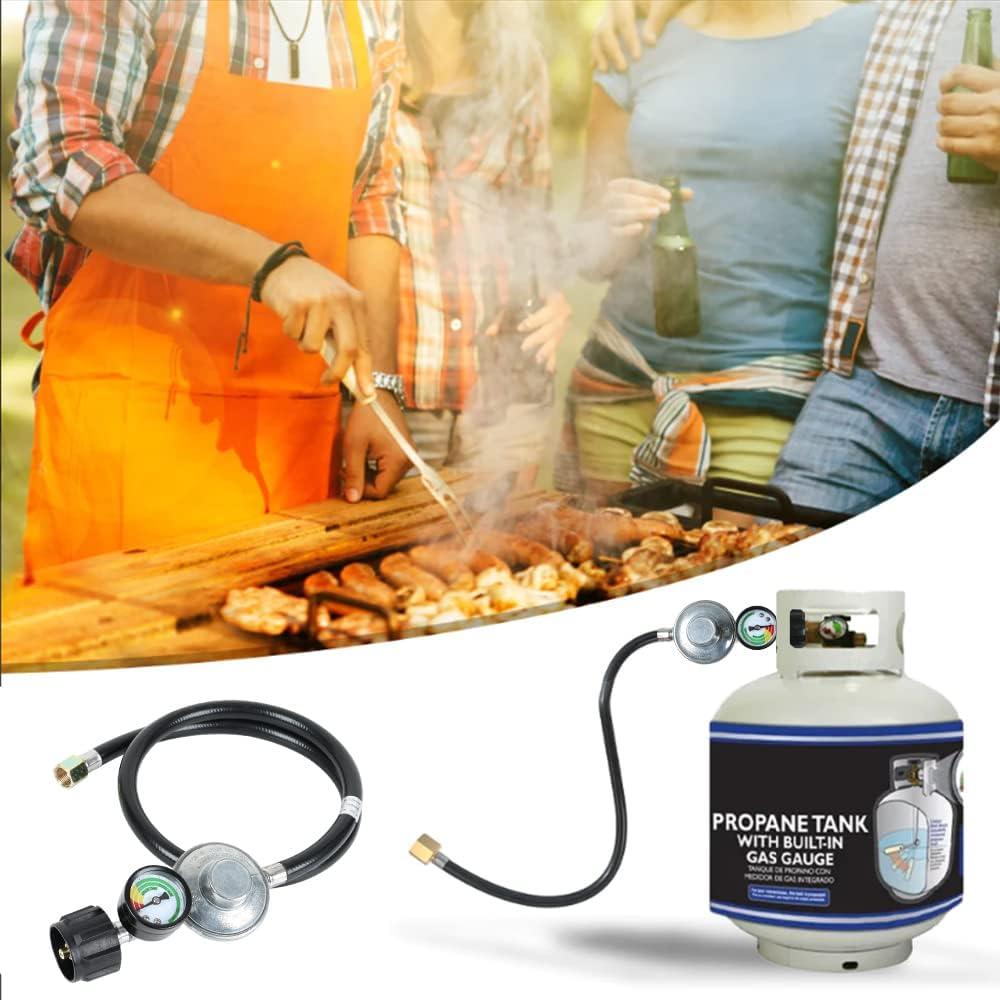 Regulador de Propano ATKKE 0.91m con Medidor y Manguera