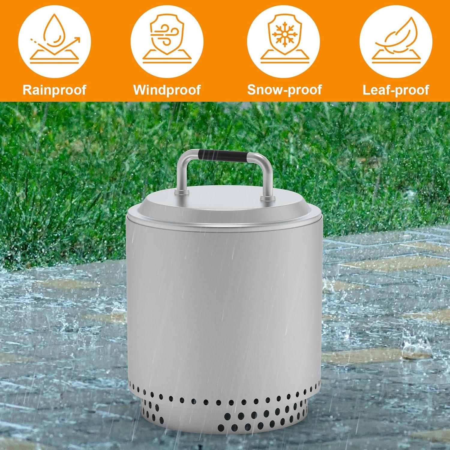 Tapa de Fogón DcYourHome 15" Acero Inoxidable para Solo Stove Ranger