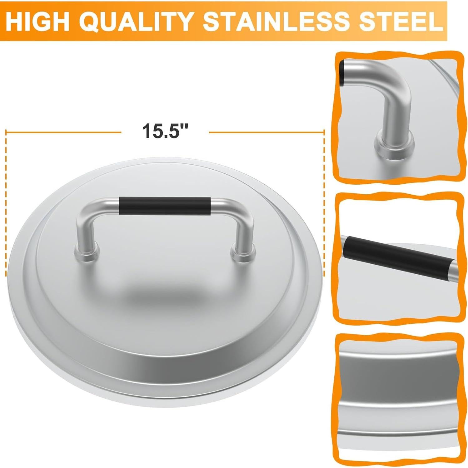 Tapa de Fogón DcYourHome 15" Acero Inoxidable para Solo Stove Ranger